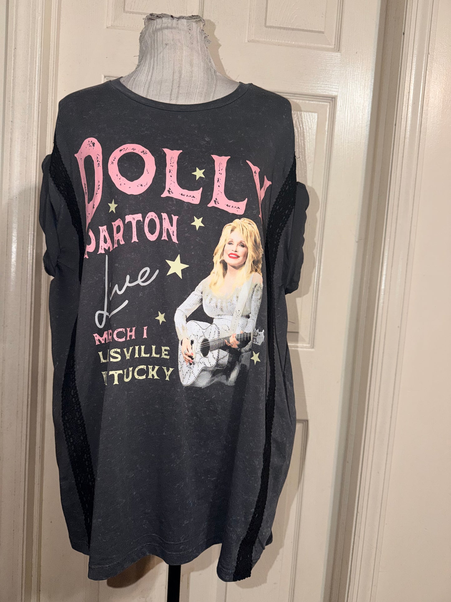 Dolly Parton Double Sided Oversized Distressed Tee