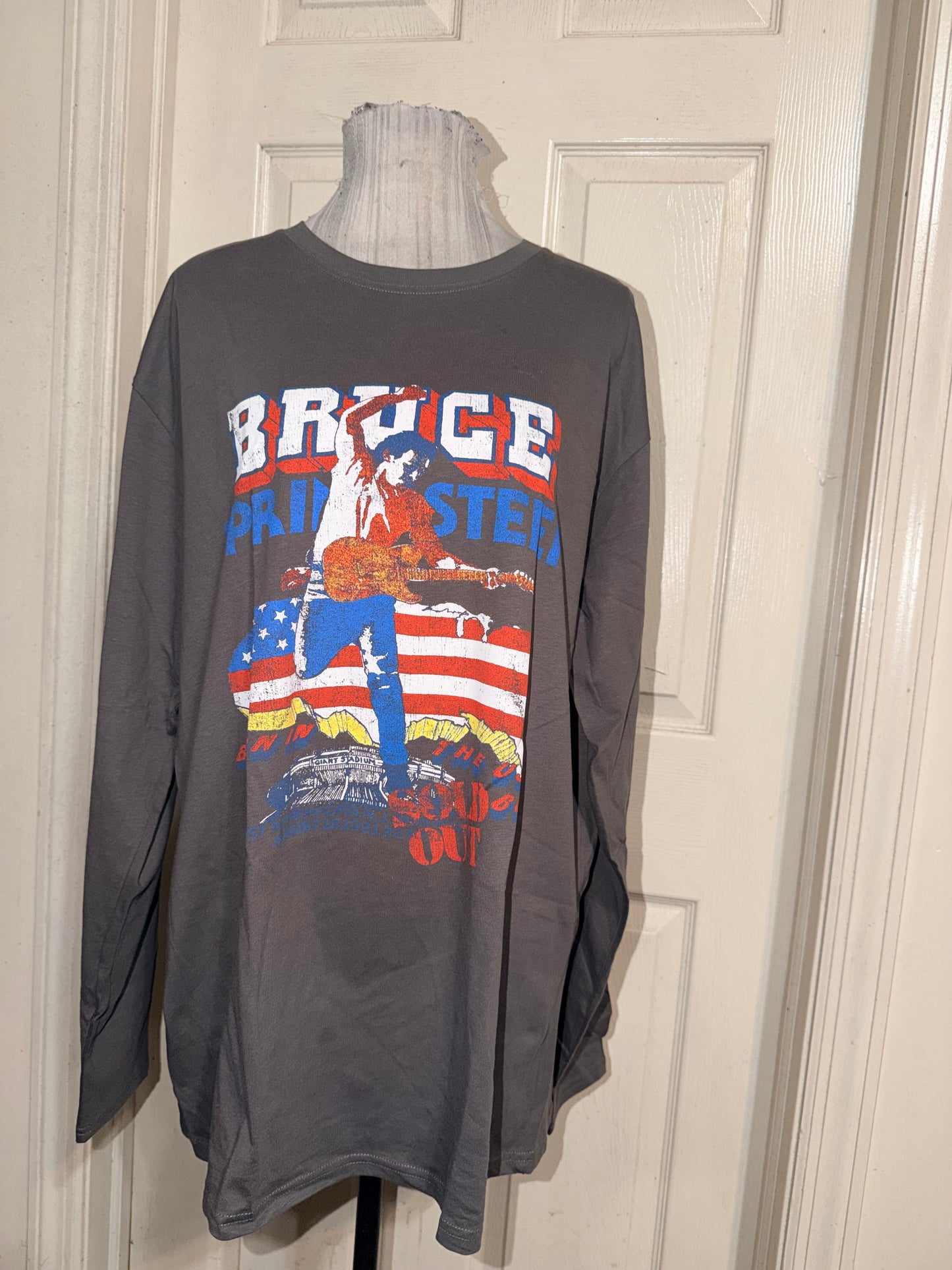 Bruce Springsteen Oversized Distressed Long Sleeve Tee
