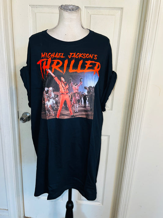 Michael Jackson Thriller Oversized Distressed Tee