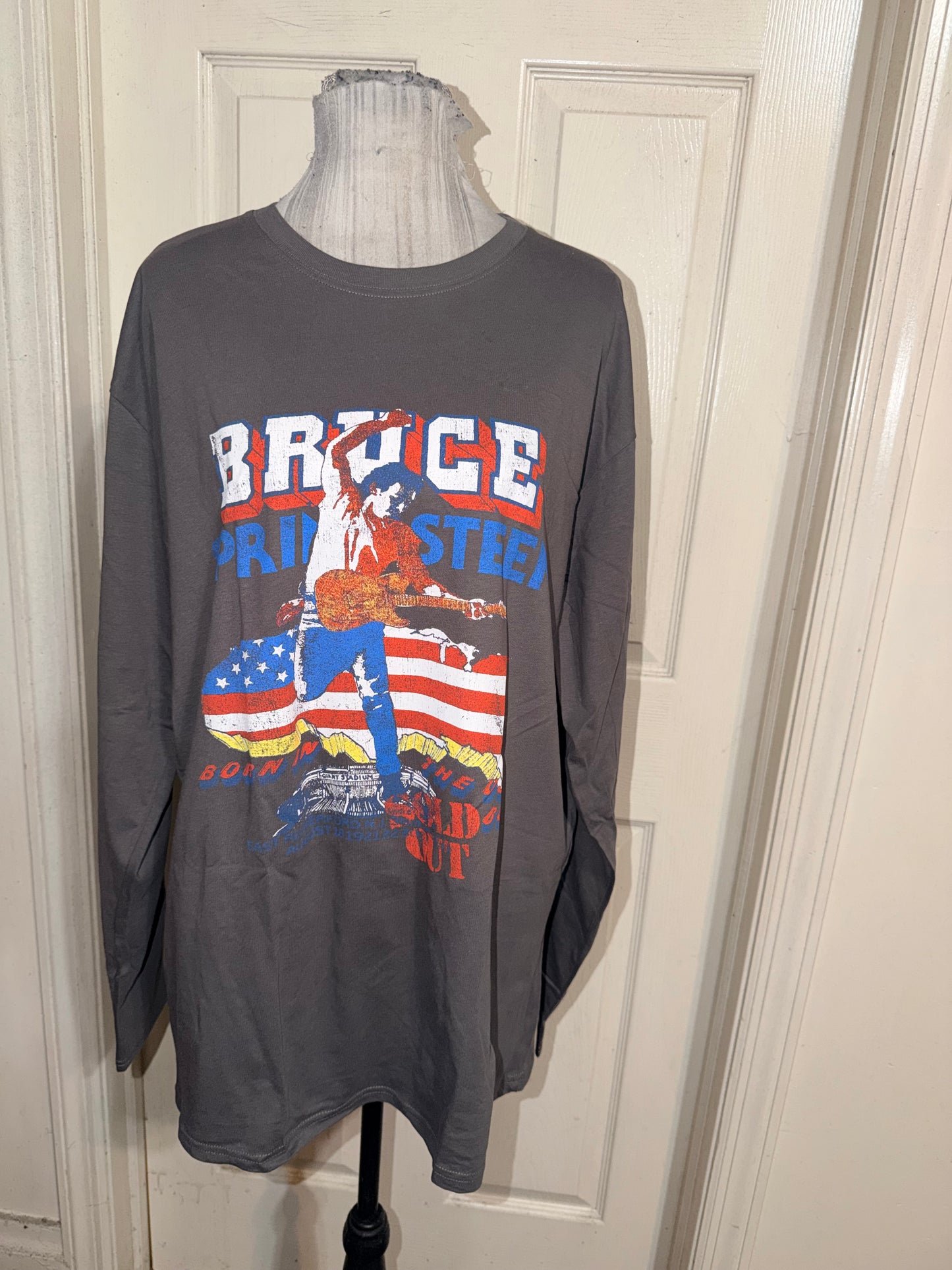 Bruce Springsteen Oversized Distressed Long Sleeve Tee