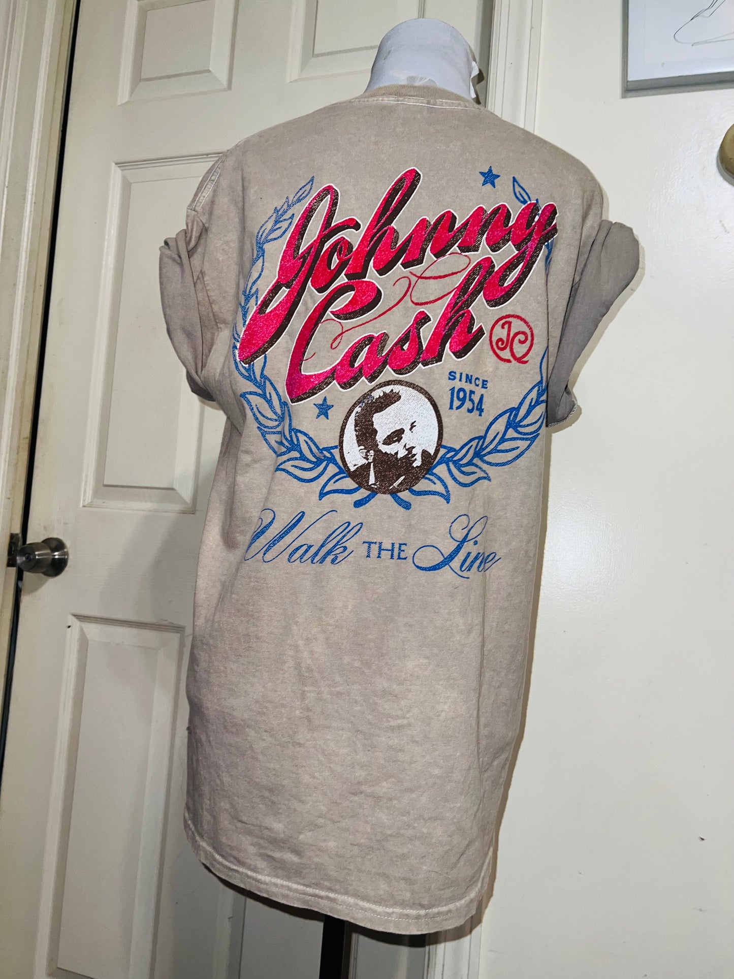 Johnny Cash Double Sided Oversized Distressed Tee