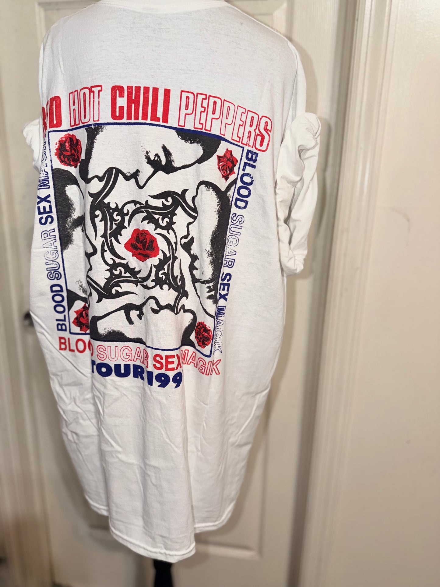 Red Hot Chili Peppers Double Sided Oversized Distressed Tee