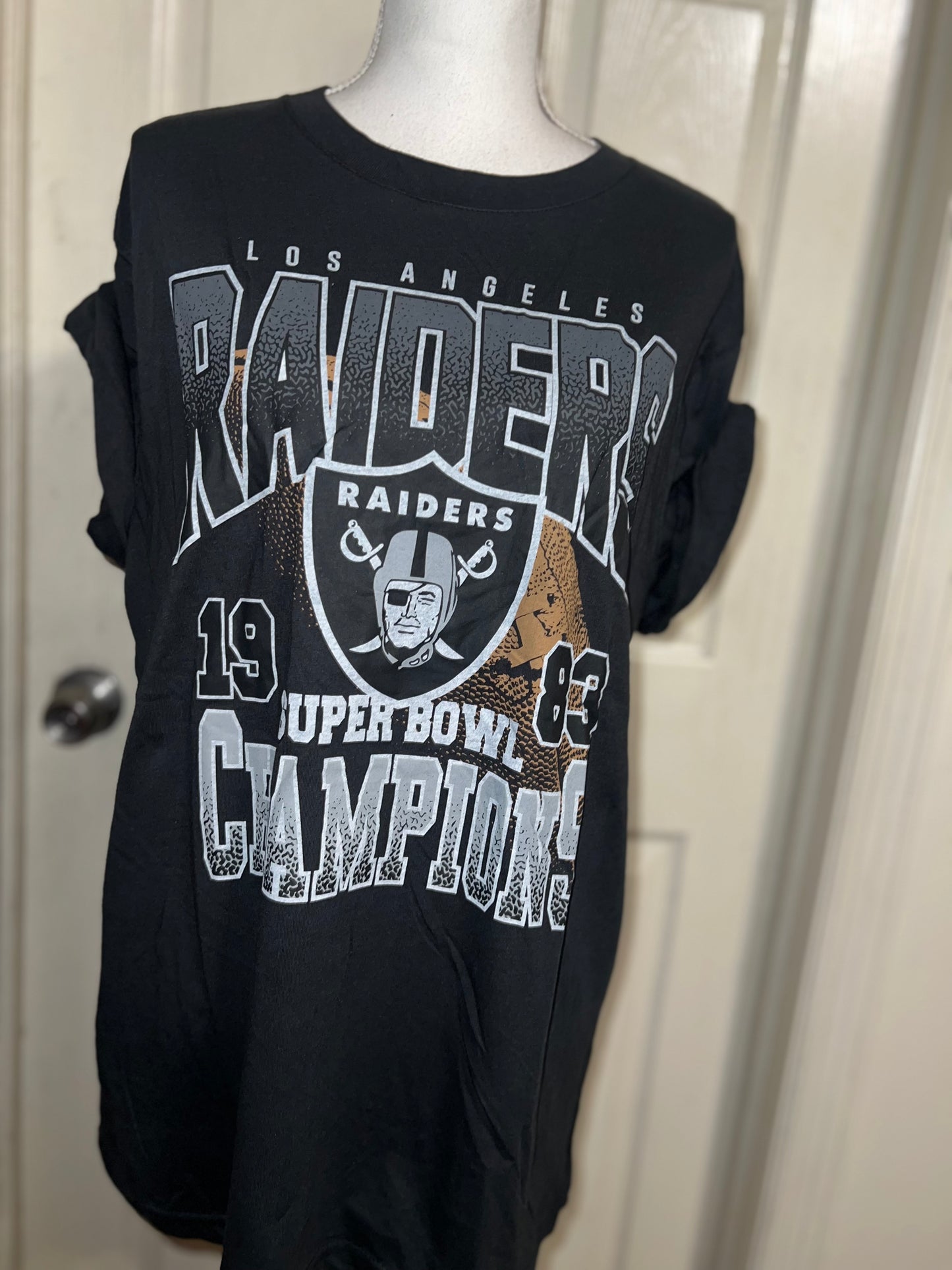 Las Vegas Raiders Oversized Distressed Tee