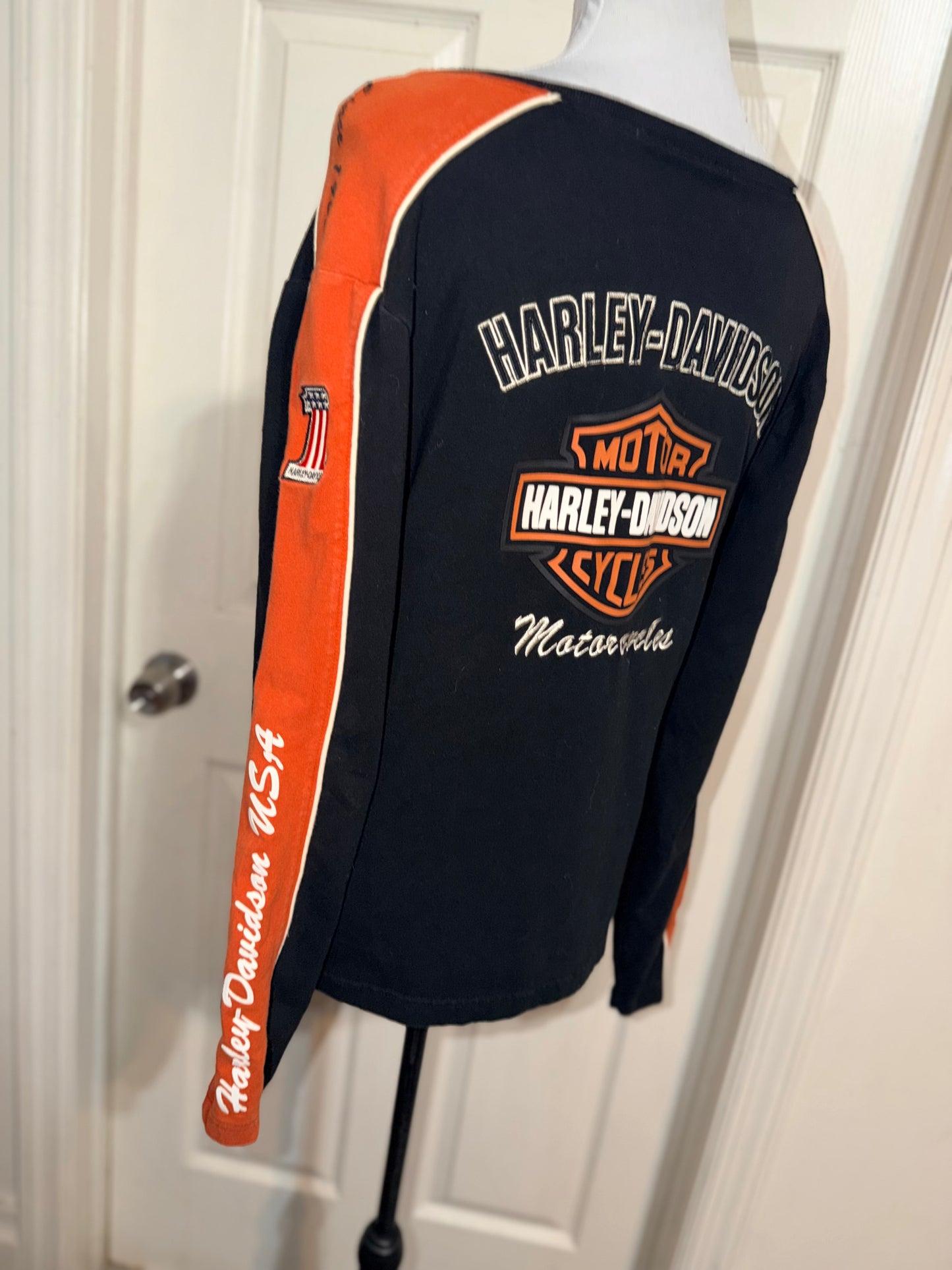 Harley Davidson Double Sided Oversized Long Sleeve Jersey Shirt