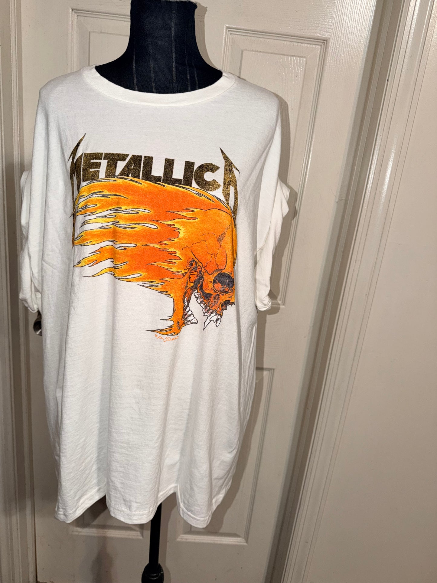 Metallica Double Sided Oversized Distressed Tee