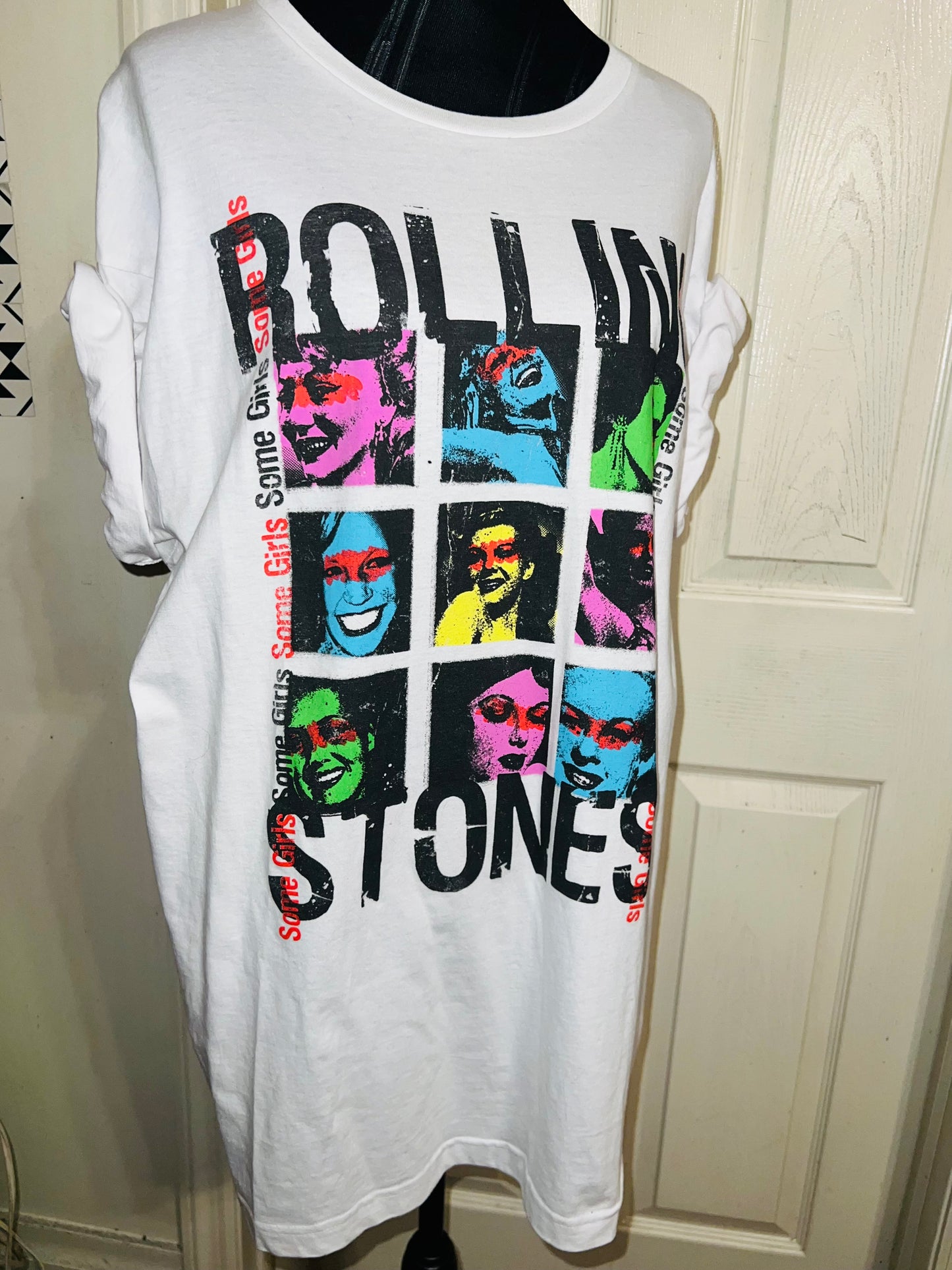 Rolling Stones “Some Girls” Distressed Oversized Tee