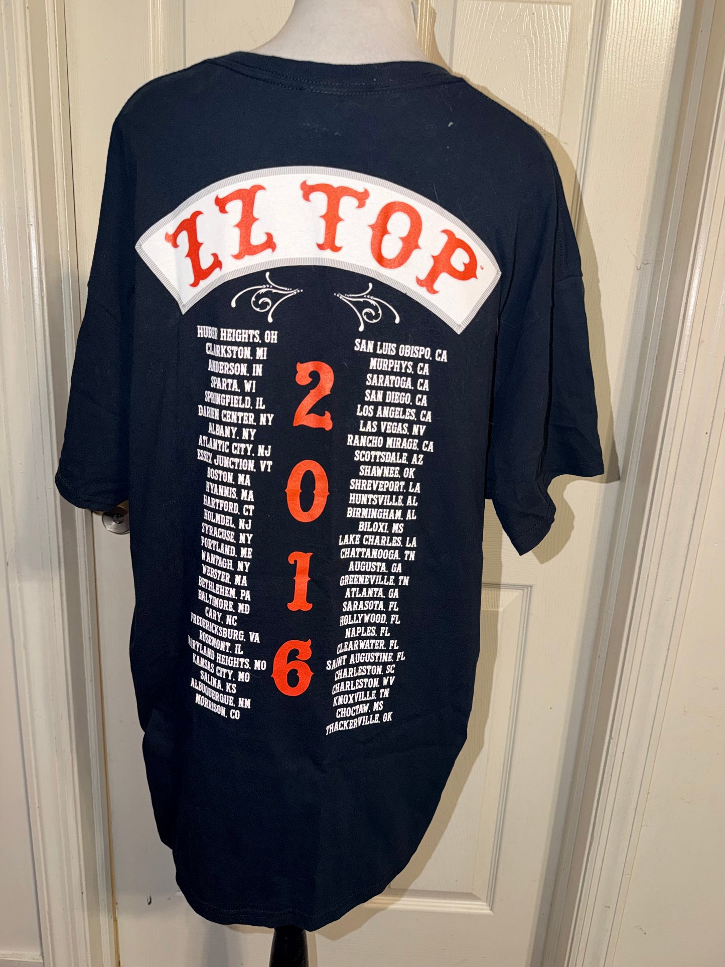 ZZ Top Double Sided Oversized Distressed Tee