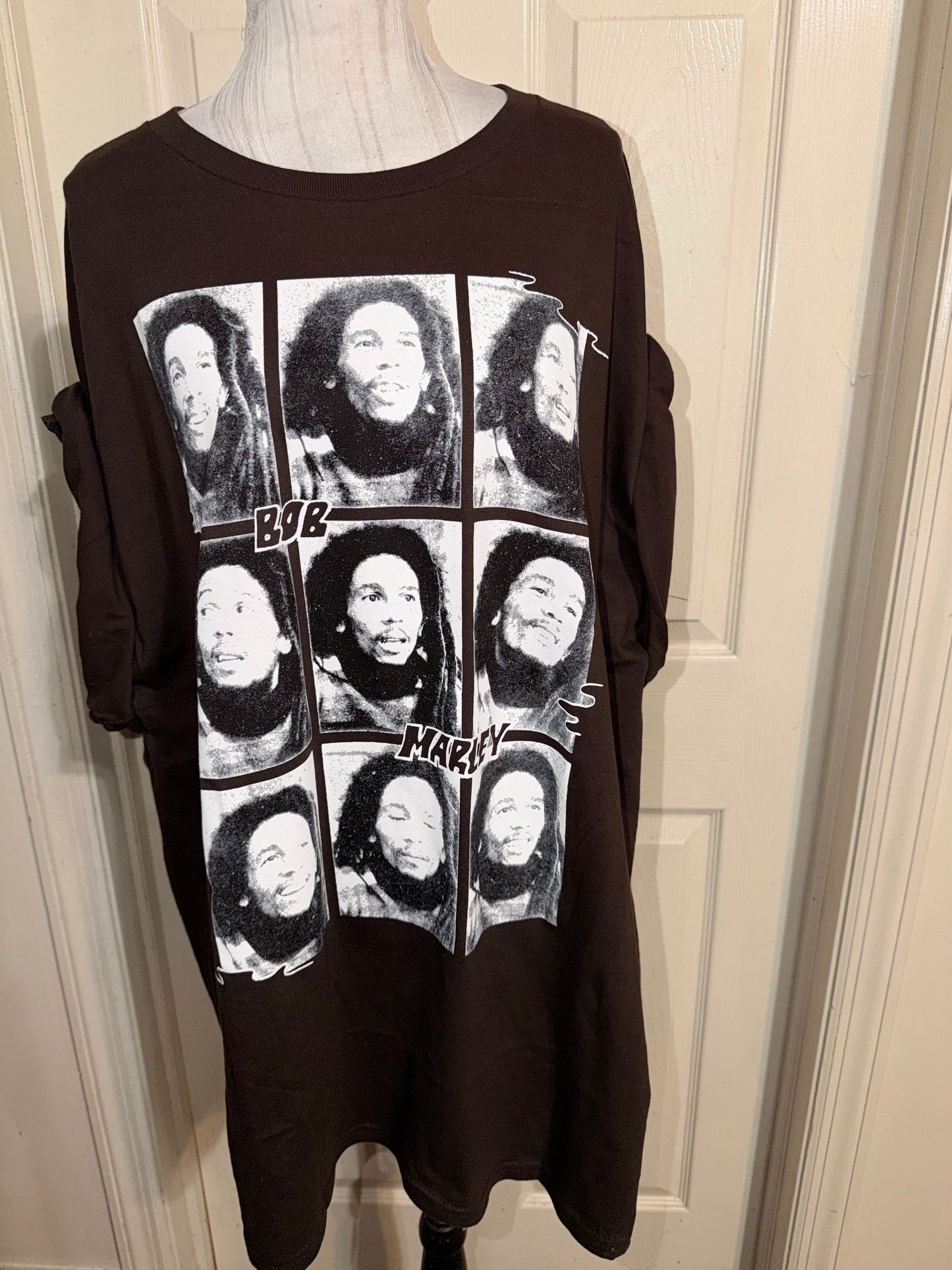 Bob Marley Oversized Distressed Tee