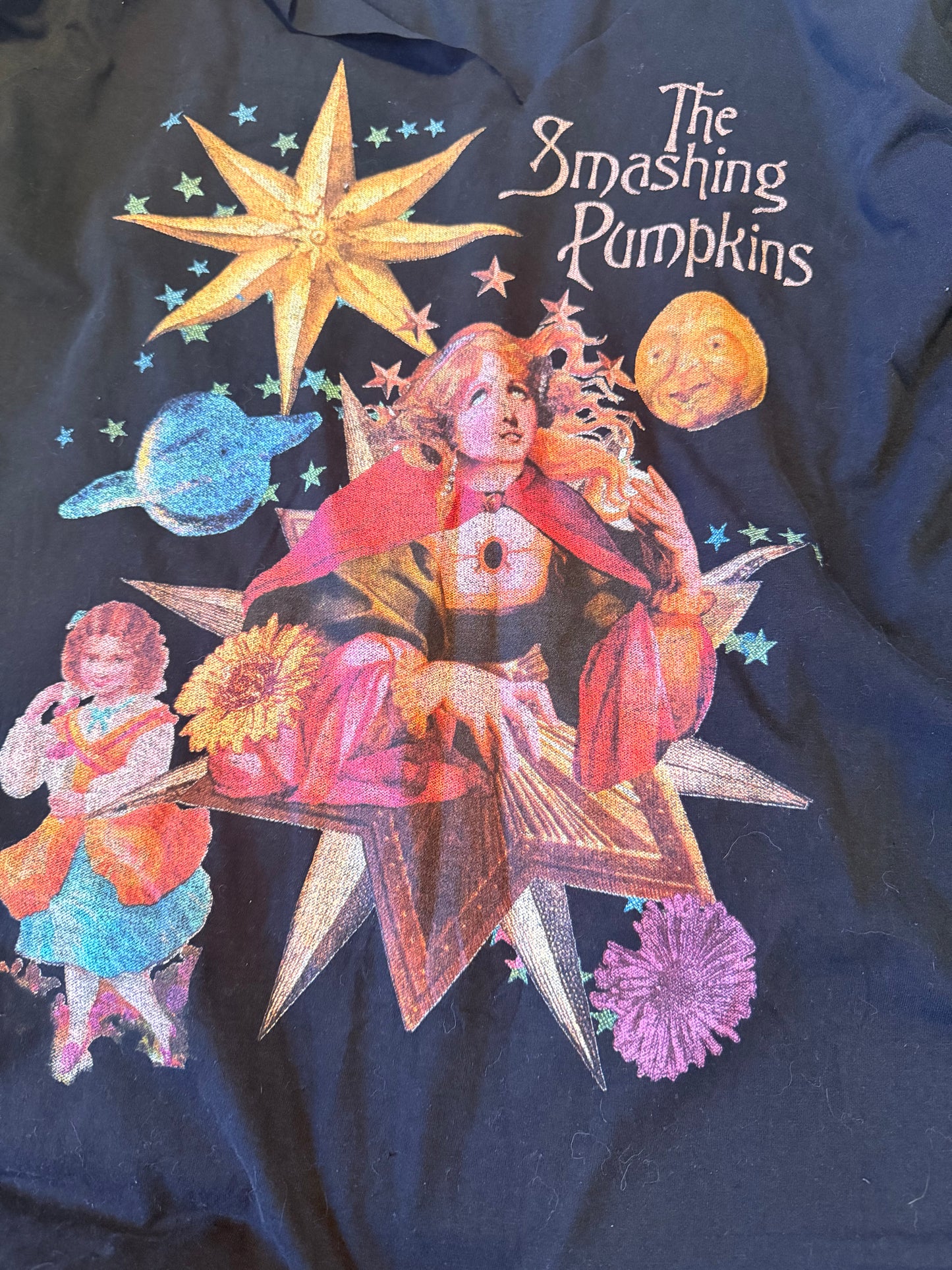 Smashing Pumpkins Double Sided Oversized Distressed Tee