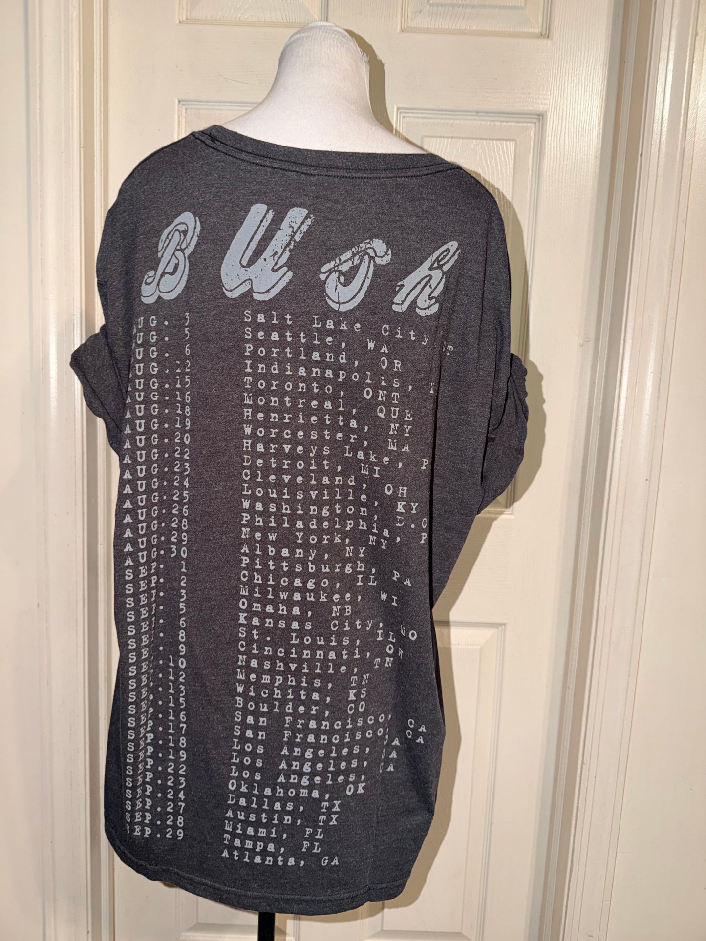 Bush Double Sided Oversized Distressed Tee