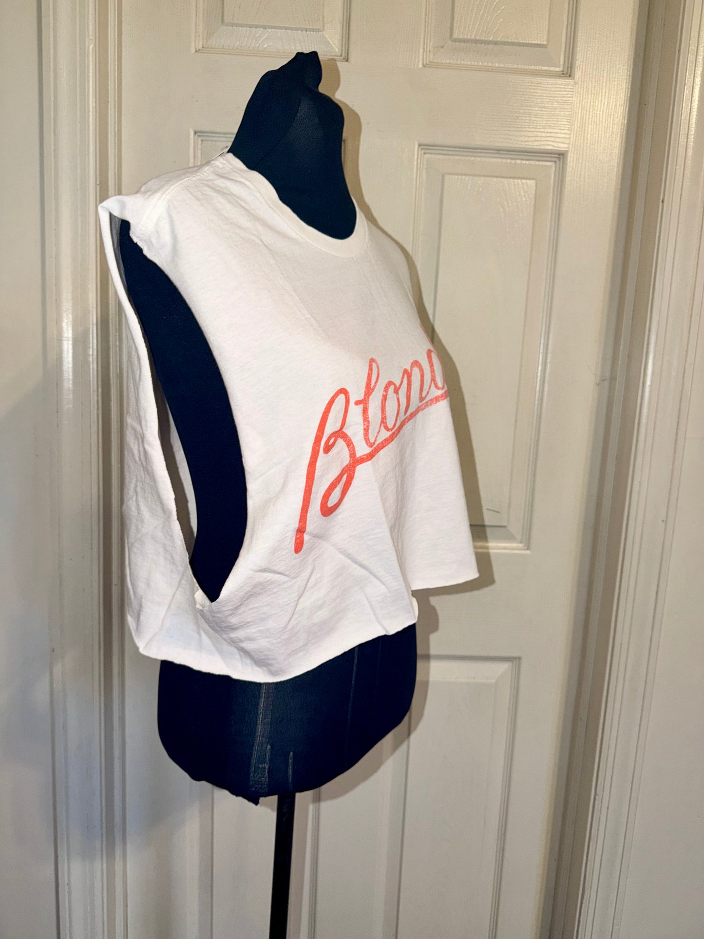 Blondie Oversized Distressed Cropped Tank