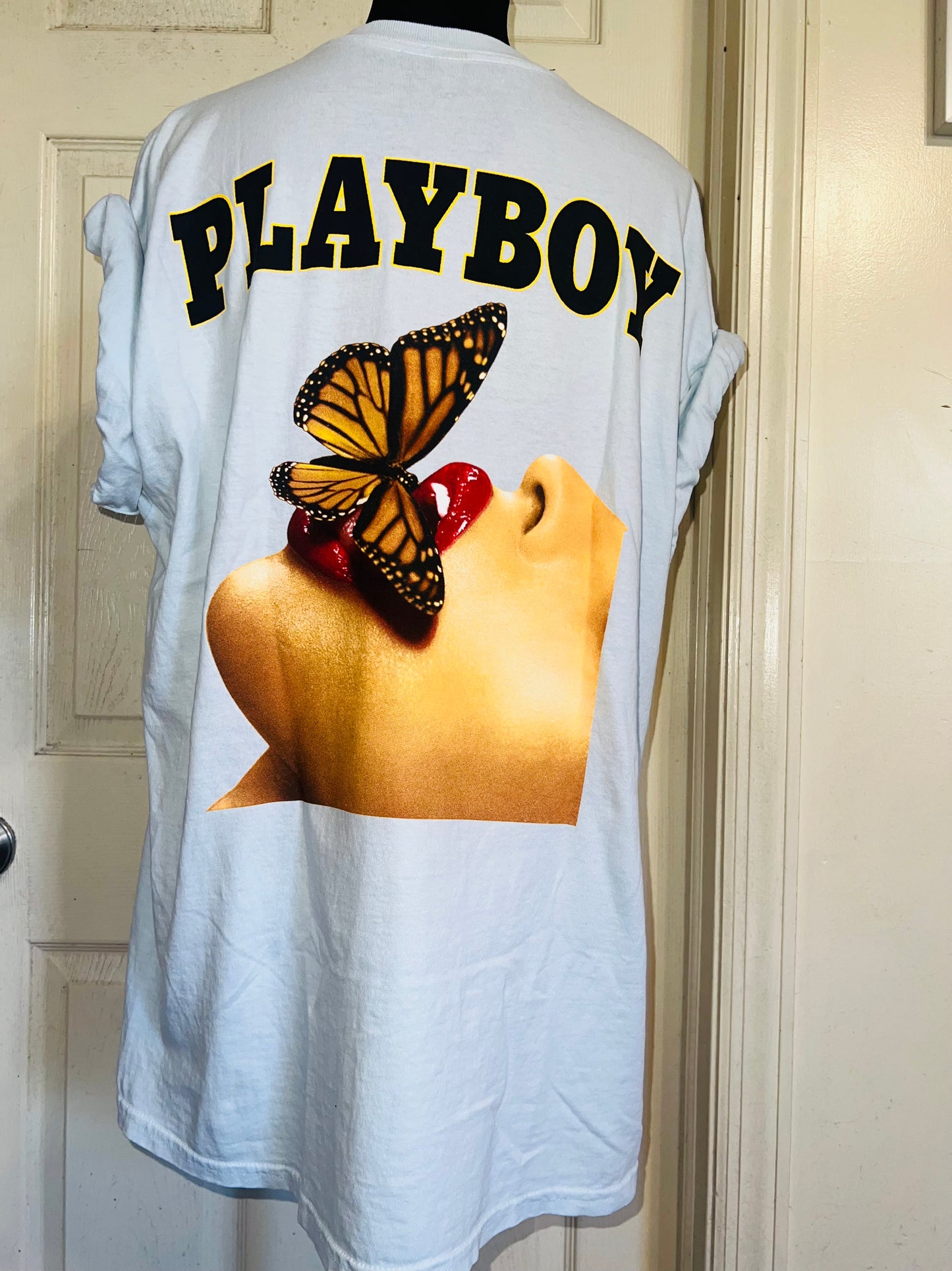 Playboy Double Sided Oversized Distressed Tee