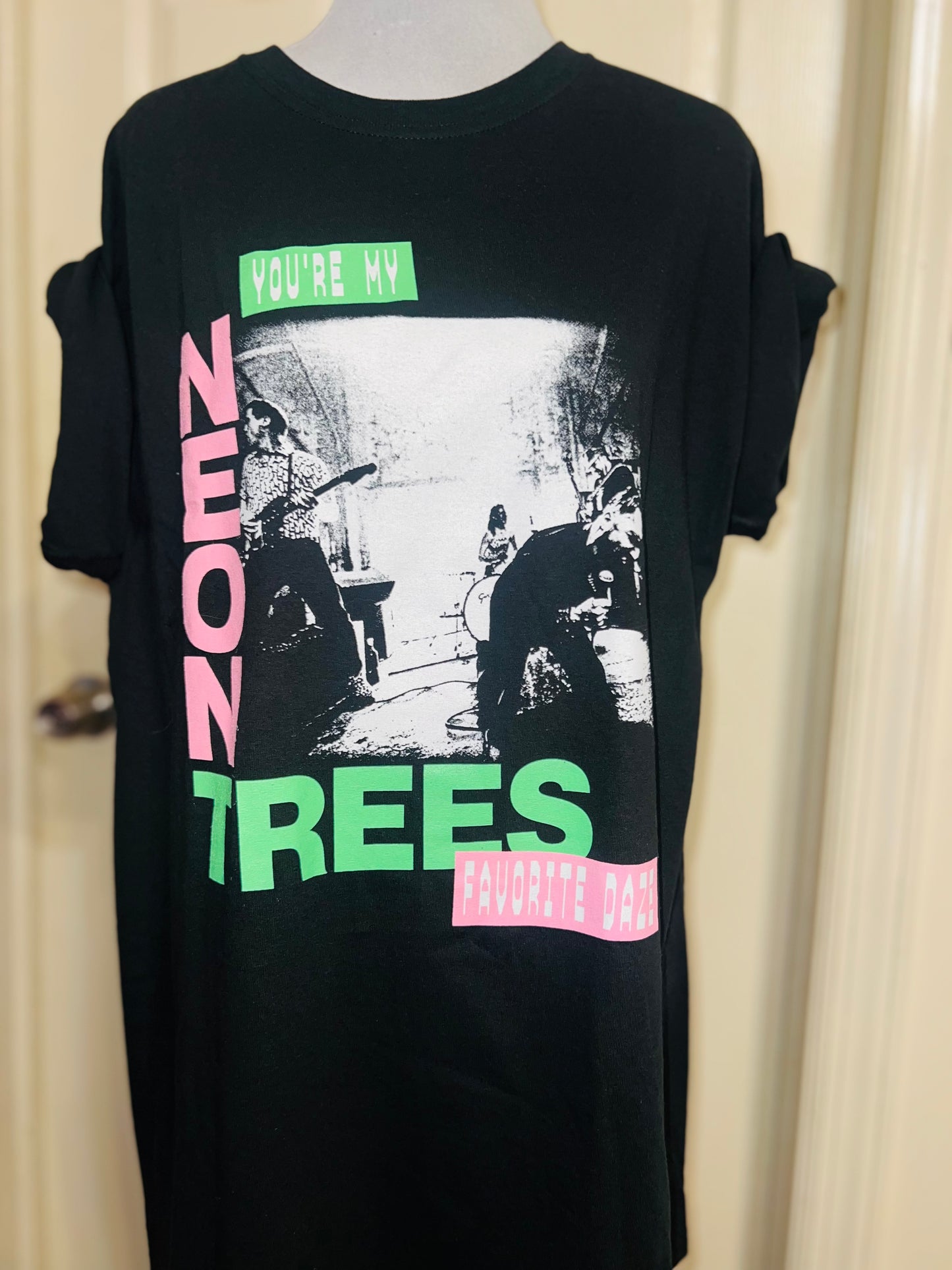 Neon Trees Oversized Distressed Tee