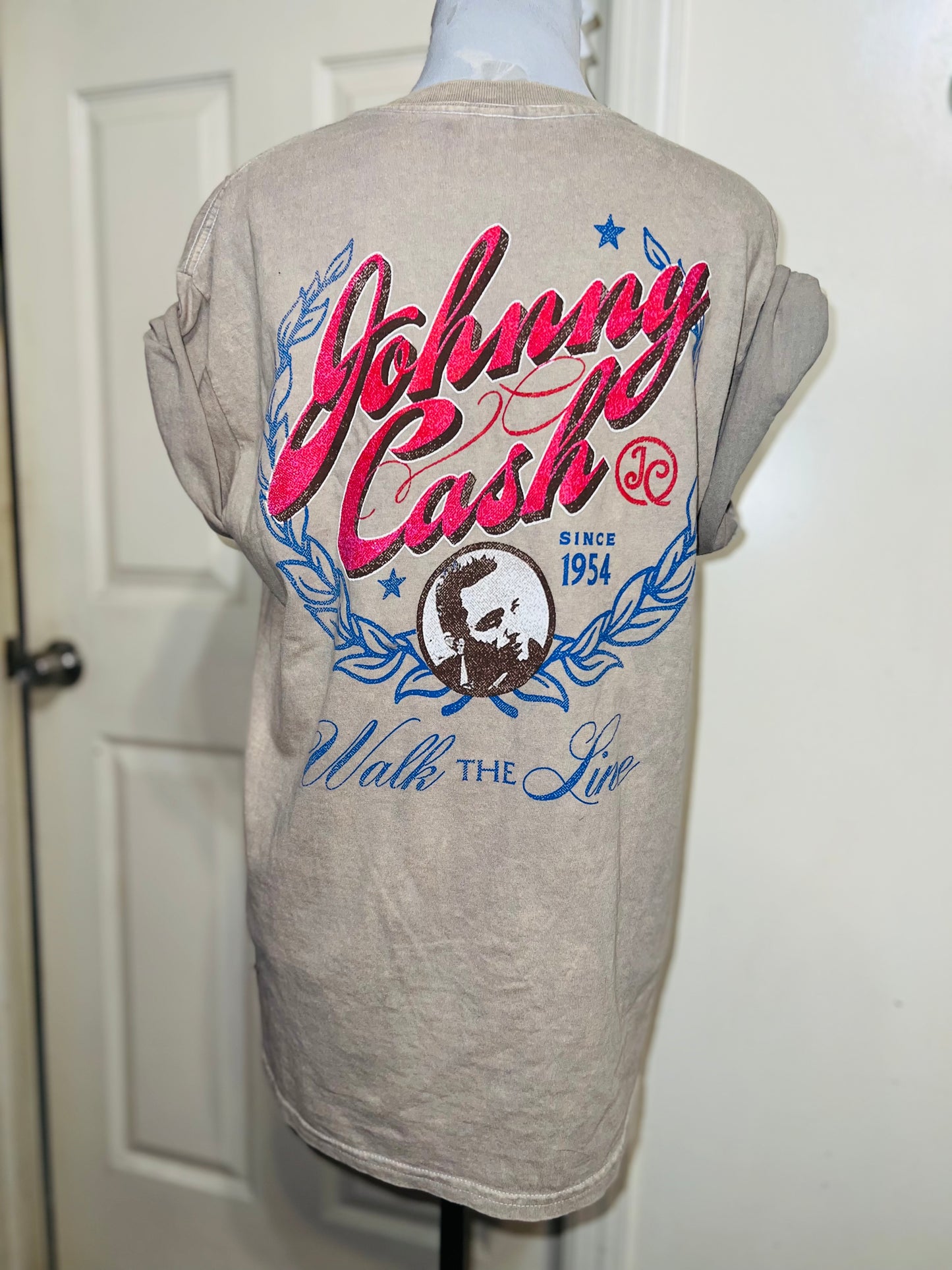 Johnny Cash Double Sided Oversized Distressed Tee