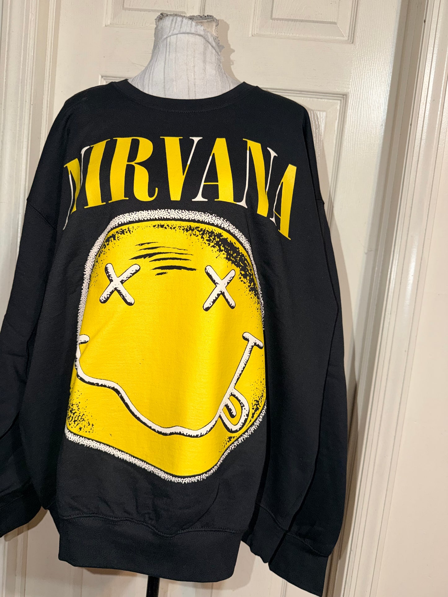 Nirvana Oversized Distressed Sweatshirt