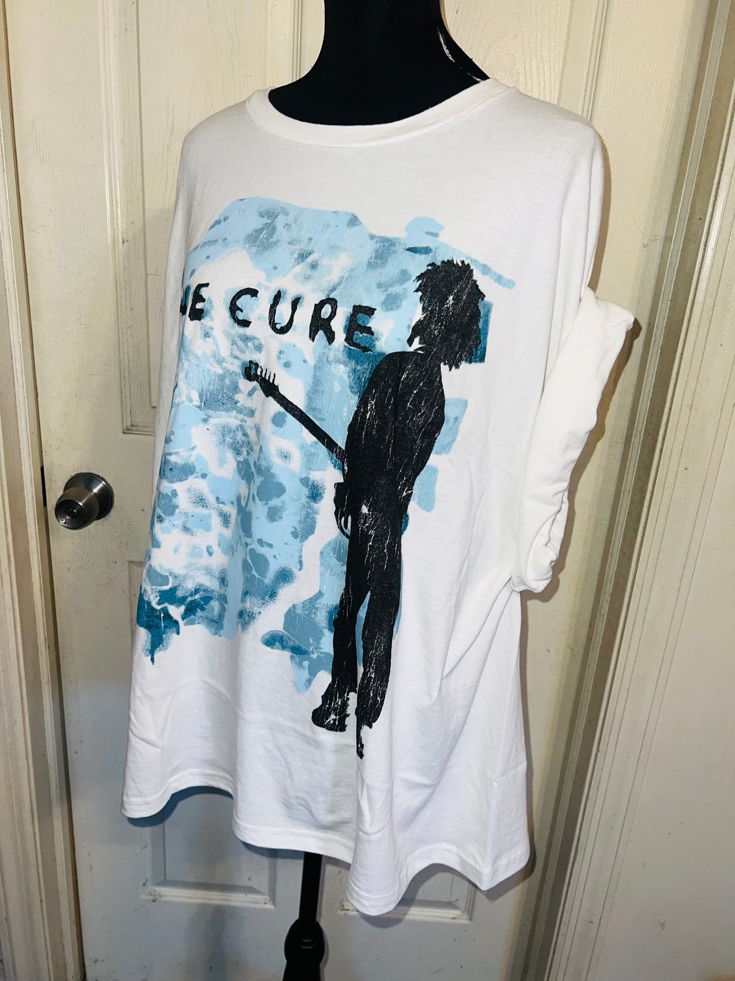 The Cure Double Sided Oversized Distressed Tee