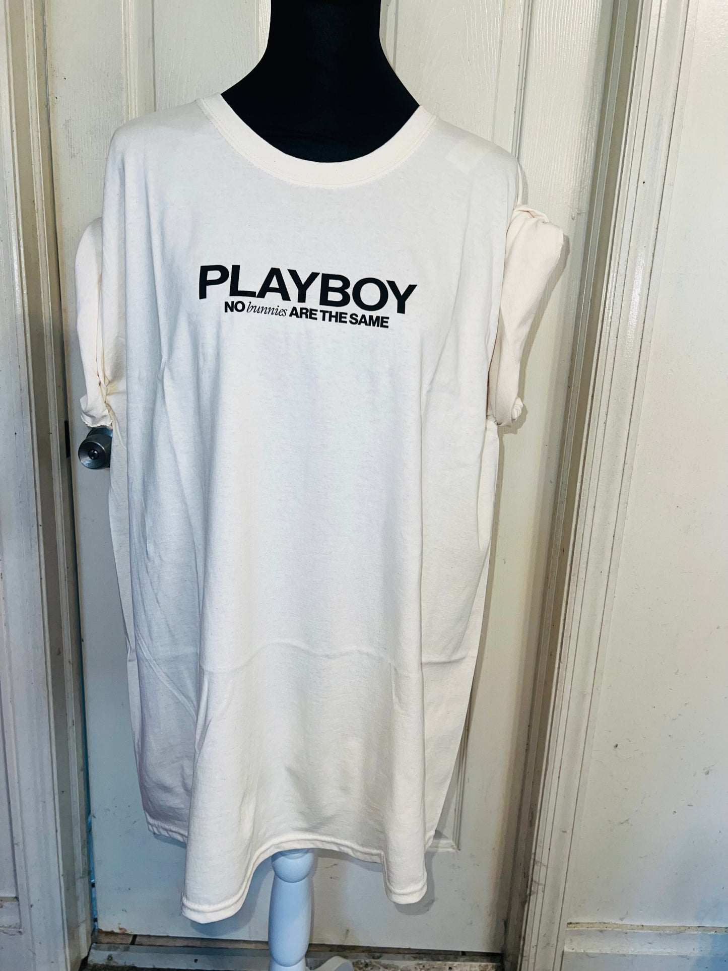 Playboy Double Sided Oversized Distressed Tee