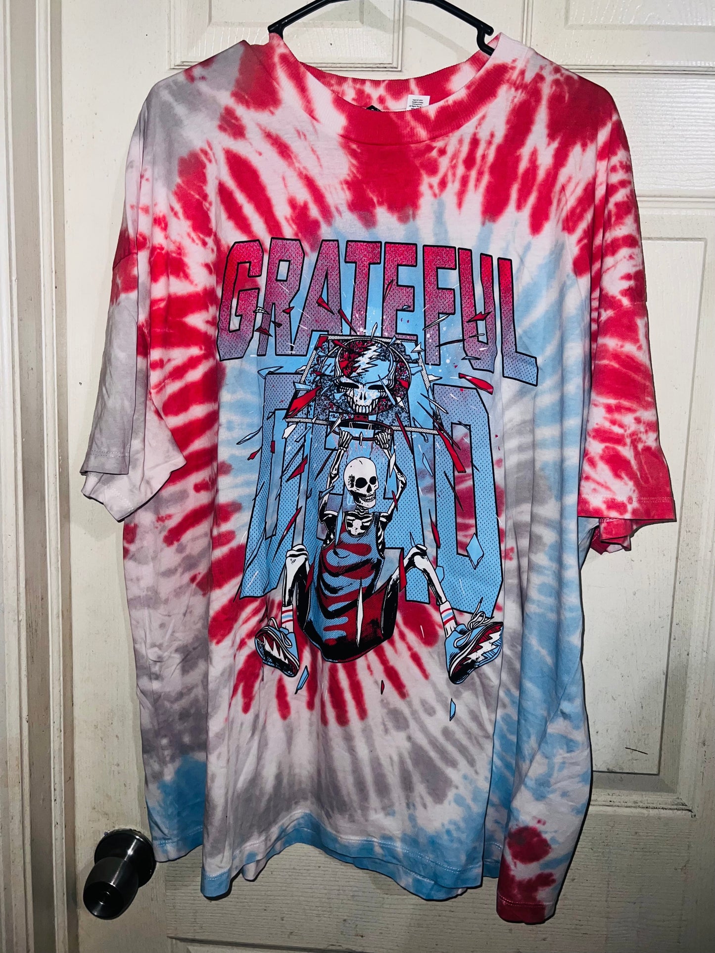 Grateful Dead Tie Dye Oversized Distressed Tee