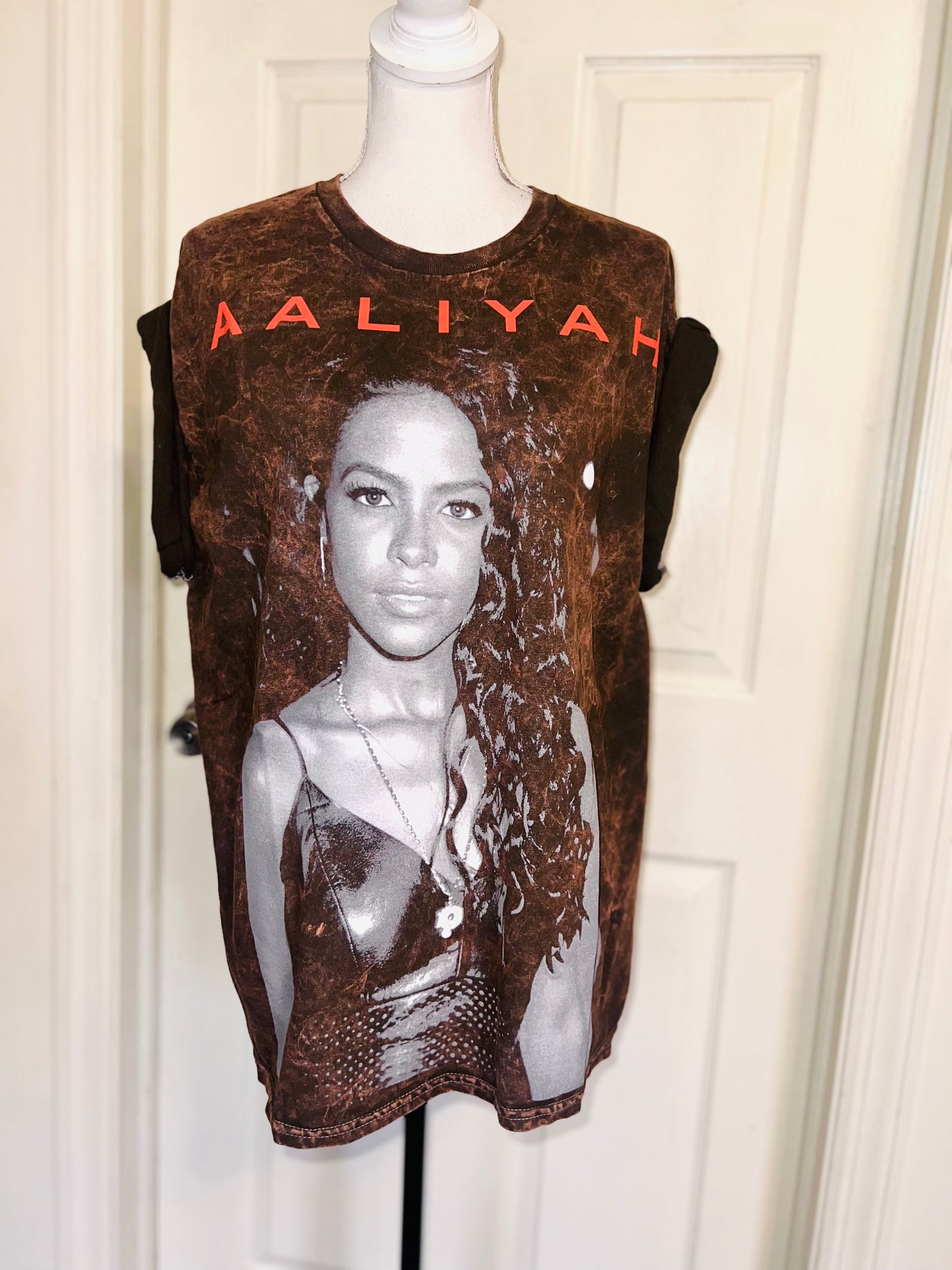 Aaliyah Oversized Distressed Tee