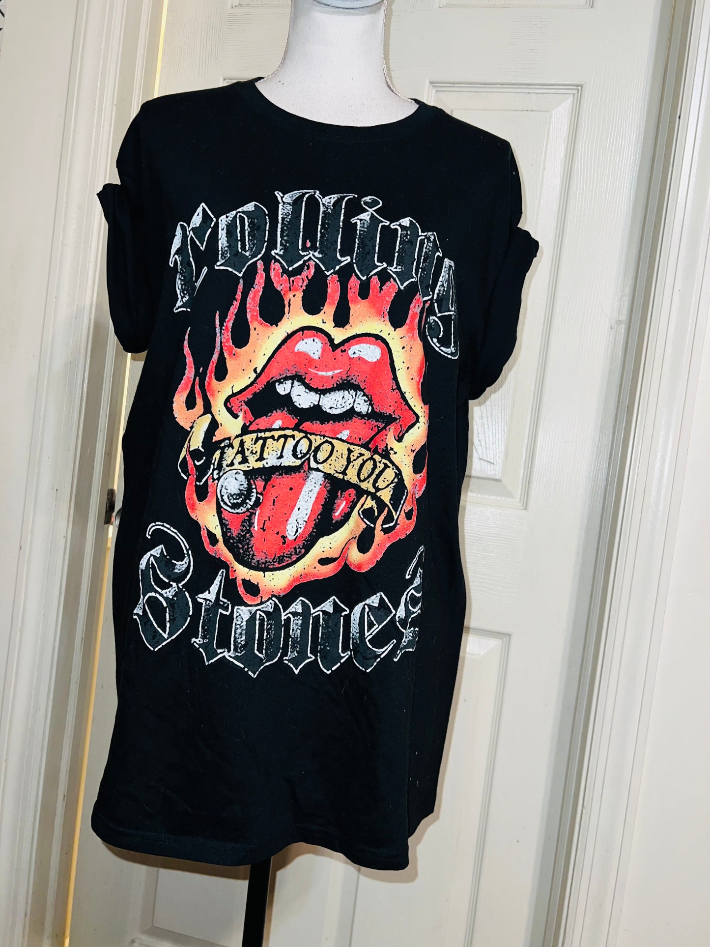 Rolling Stones “Tattoo You” Oversized Distressed Tee