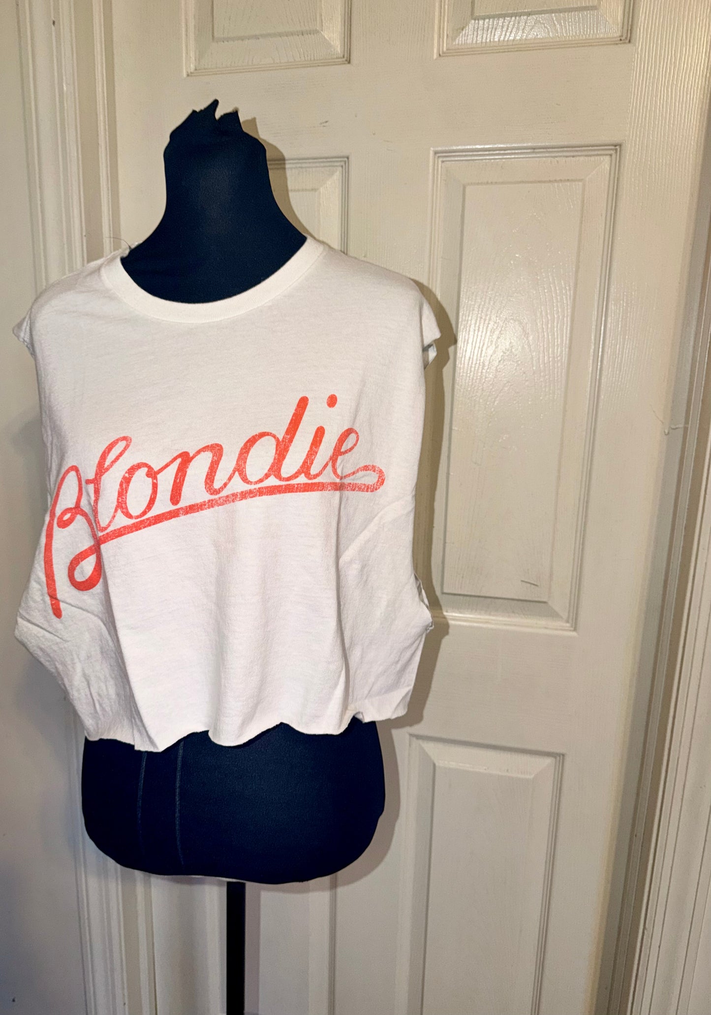 Blondie Oversized Distressed Cropped Tank