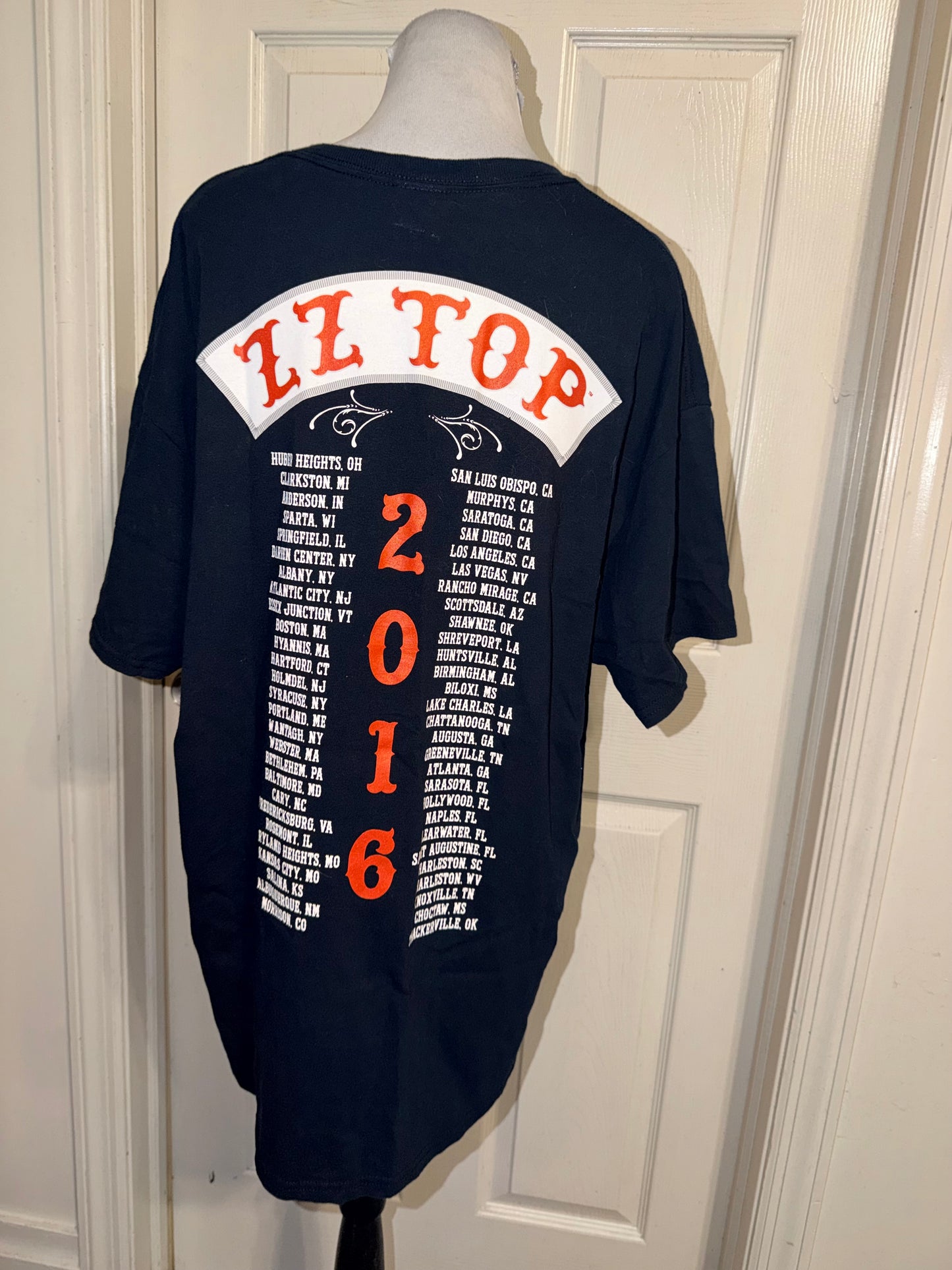 ZZ Top Double Sided Oversized Distressed Tee