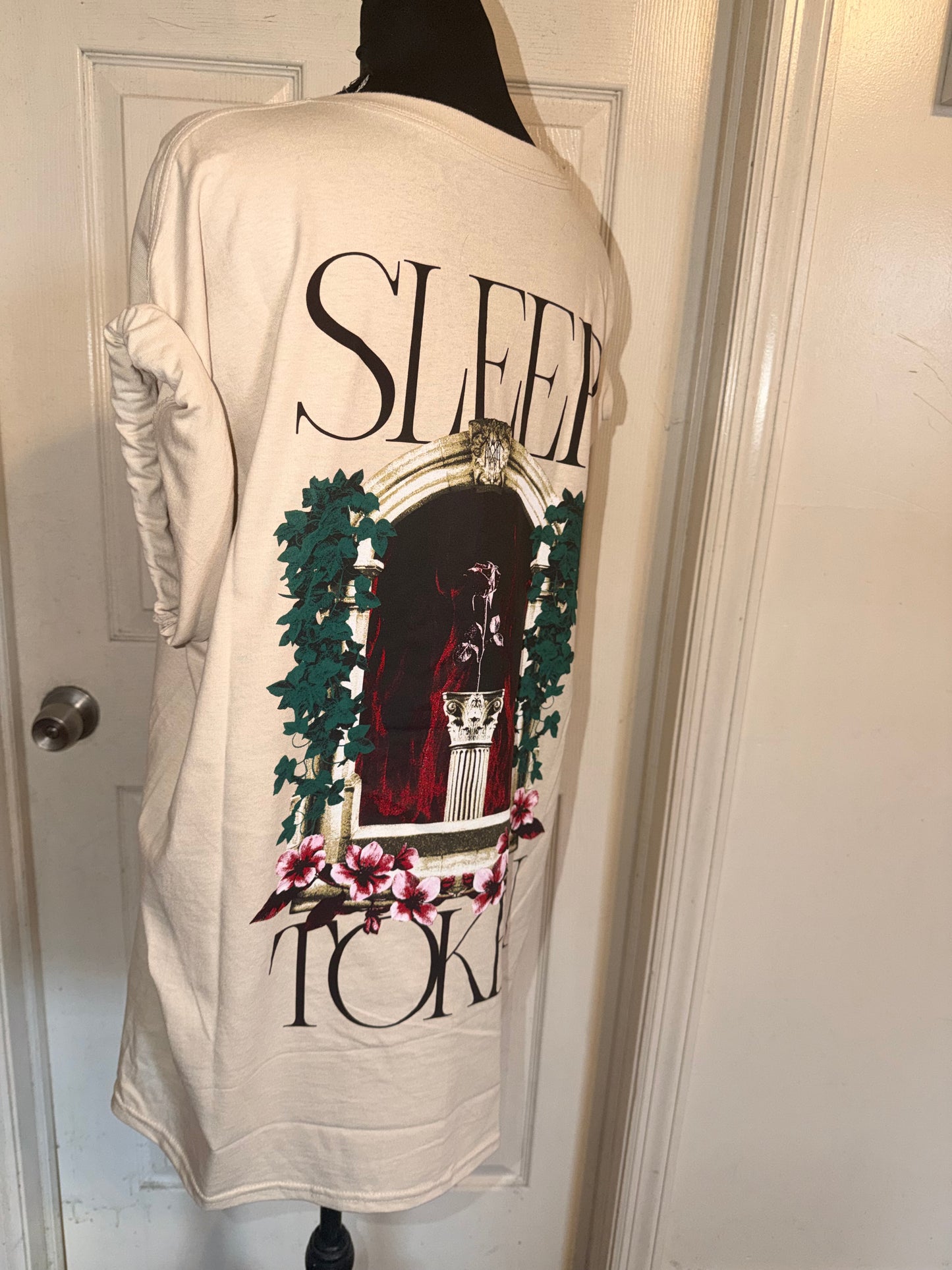 Sleep Token Double Sided Oversized Distressed Tee