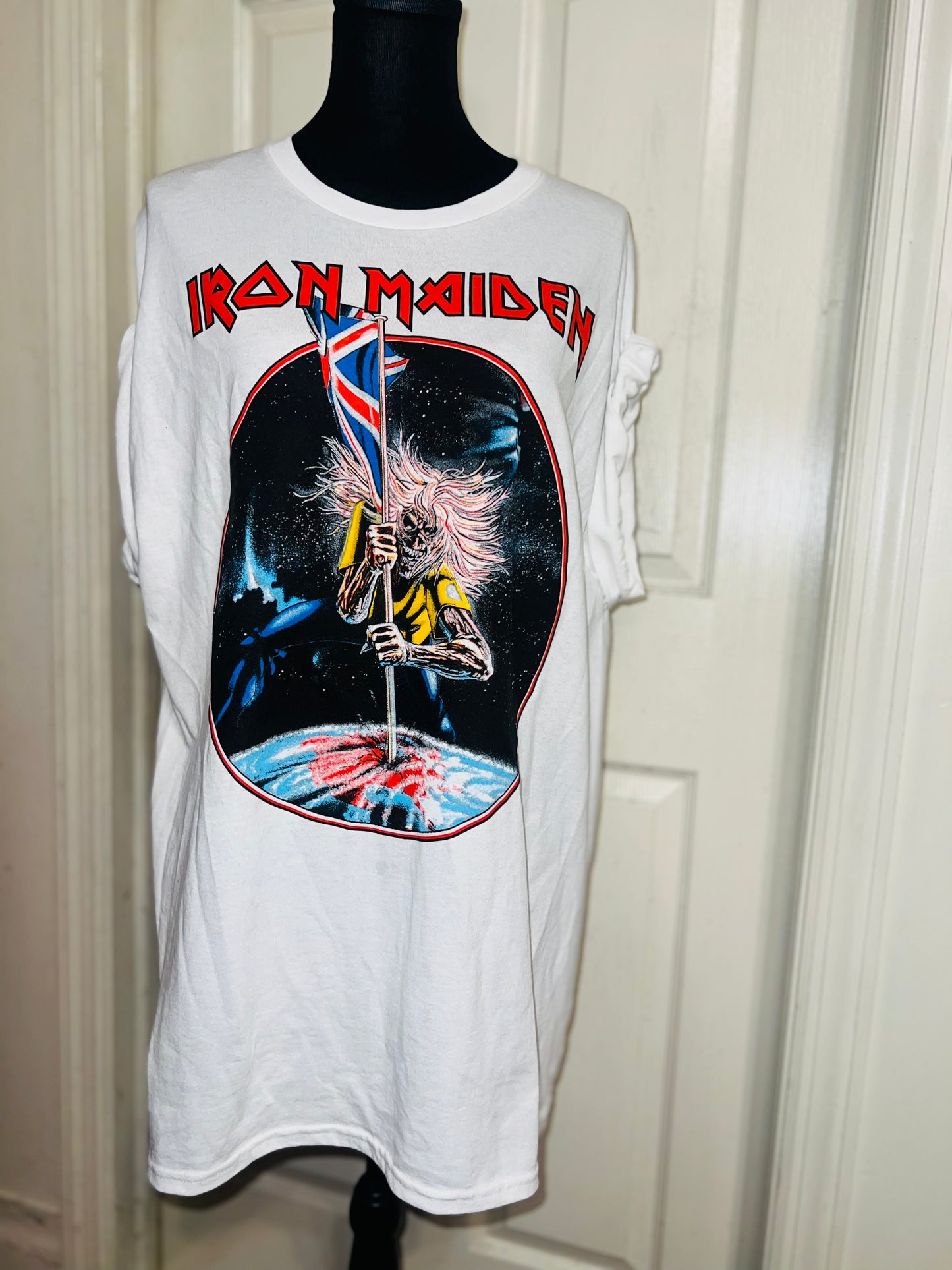 Iron Maiden Double Sided Oversized Distressed Tee