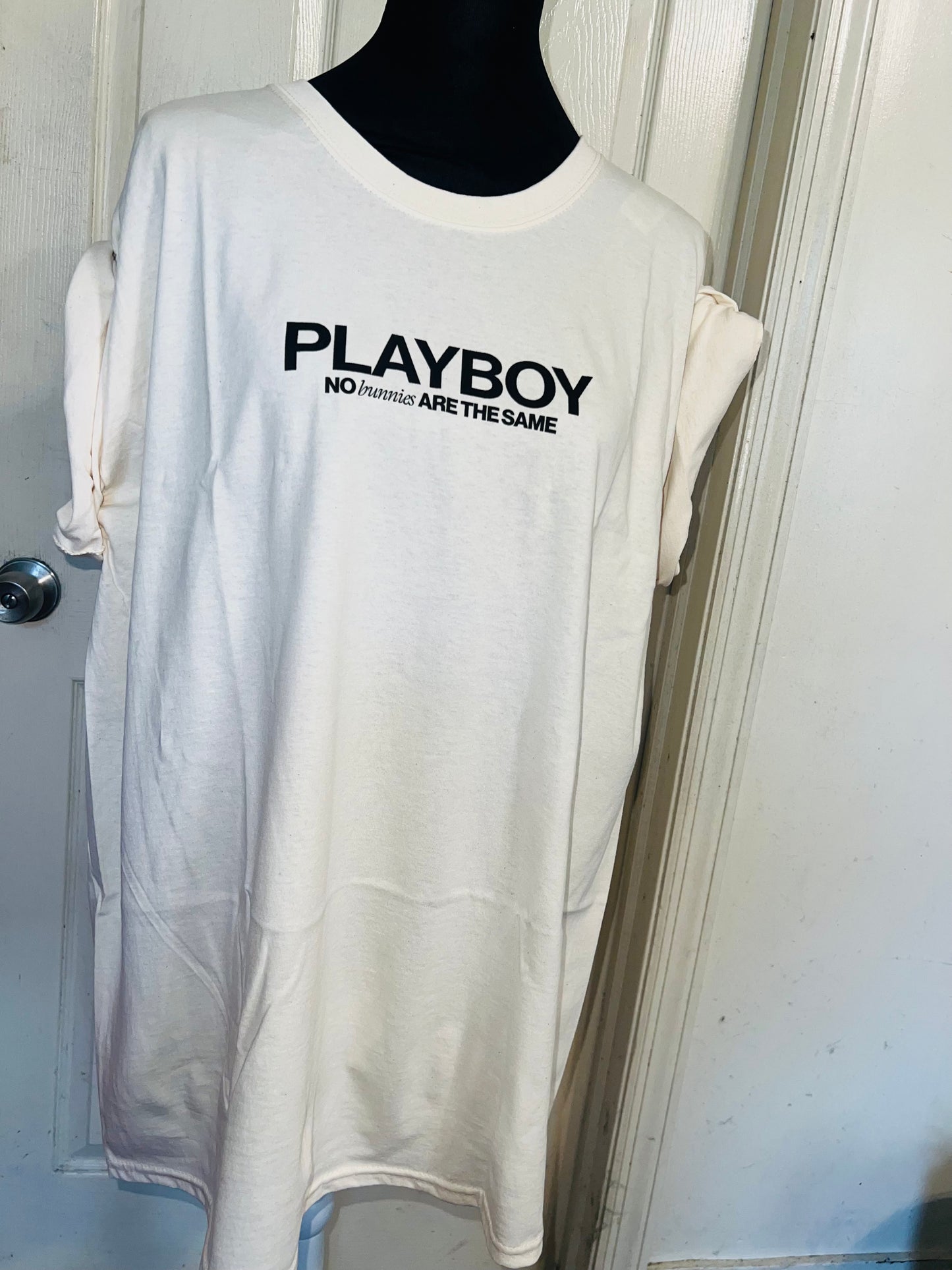 Playboy Double Sided Oversized Distressed Tee