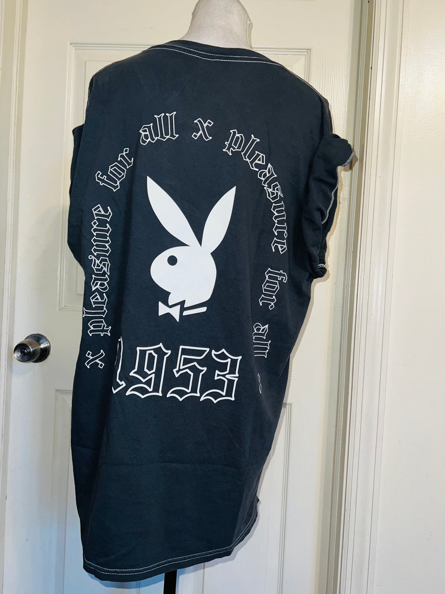 Playboy Double Sided Oversized Distressed Tee
