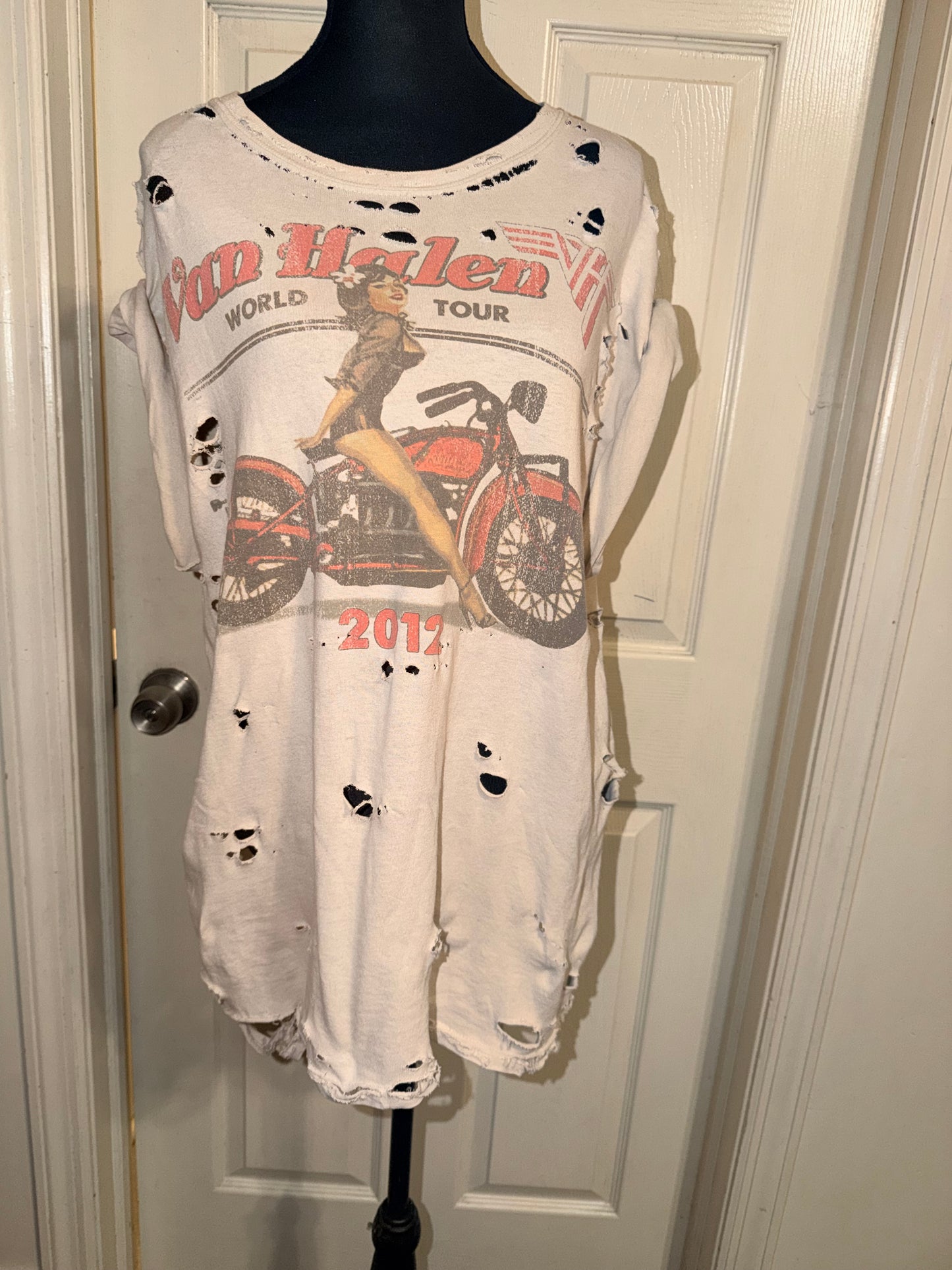Van Halen Double Sided Oversized Distressed Tee