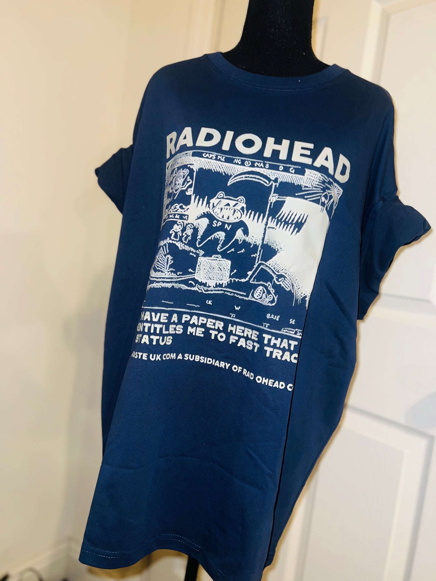 Radiohead Oversized Distressed Tee