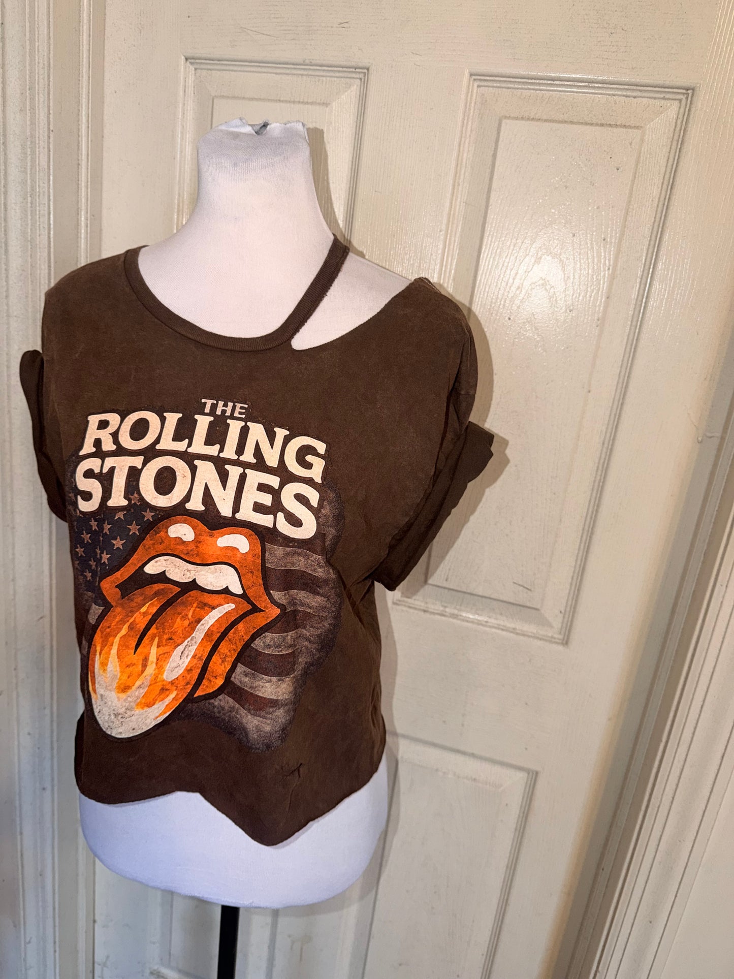 The Rolling Stones Distressed Baby Tee