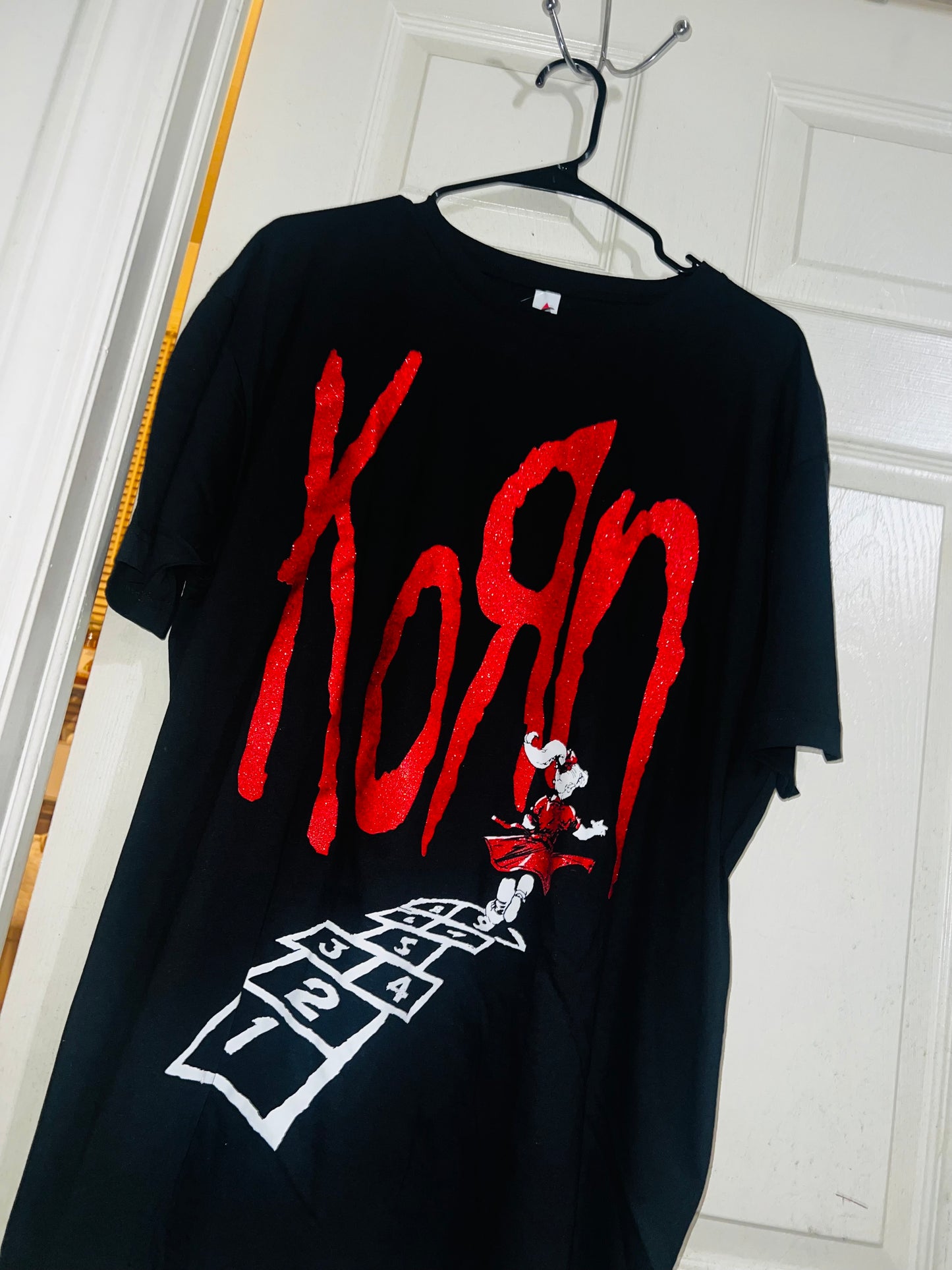 Korn Oversized Distressed Tee (Shimmery)