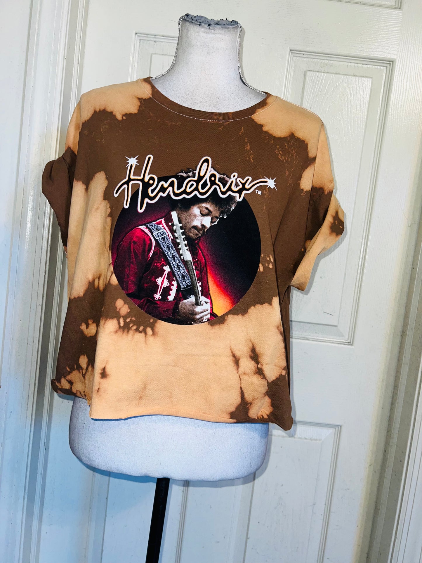 Jim Hendrix Oversized Distressed Cropped Tee
