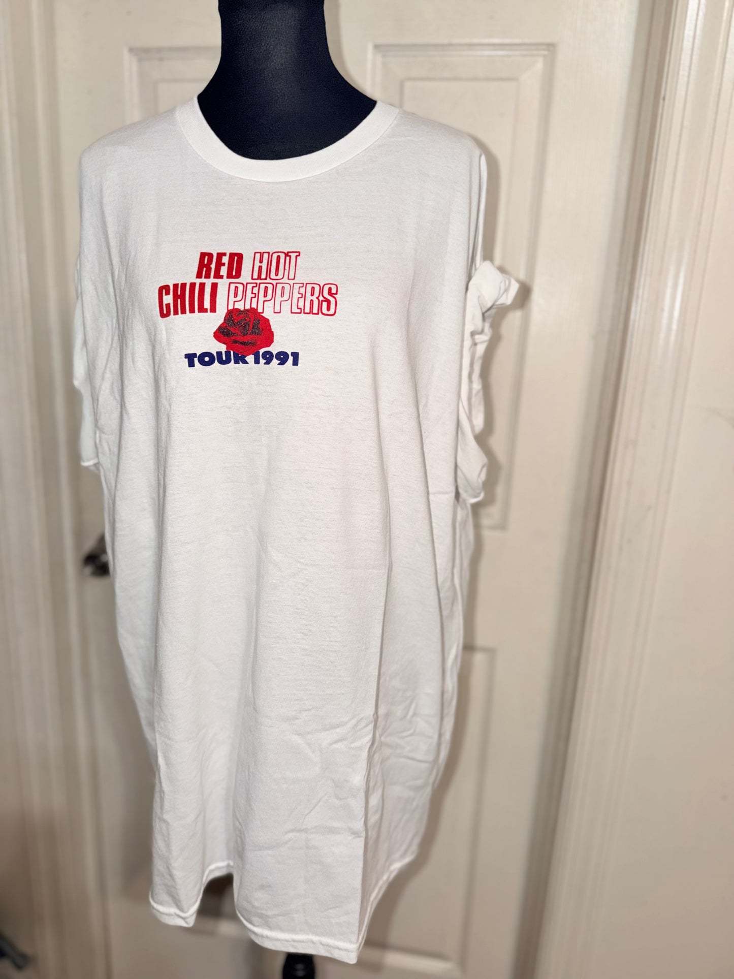 Red Hot Chili Peppers Double Sided Oversized Distressed Tee