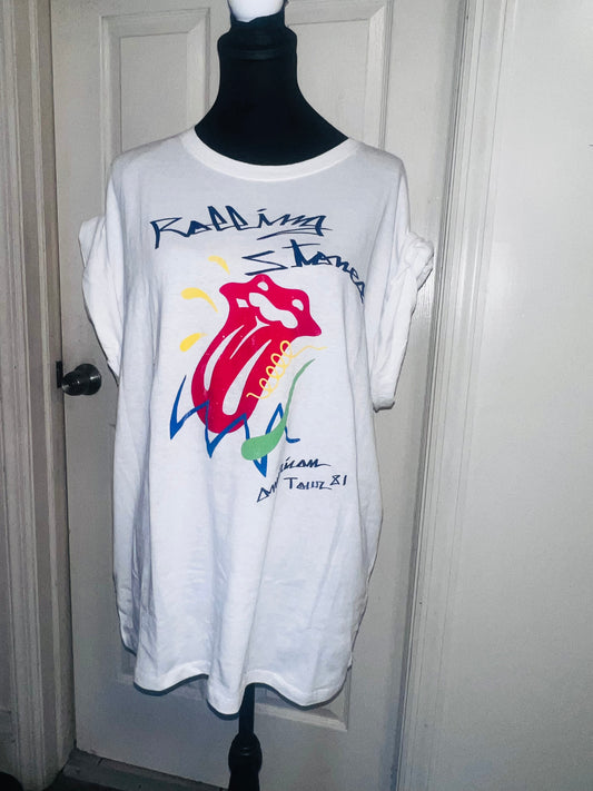 The Rolling Stones Oversized Distressed Tee