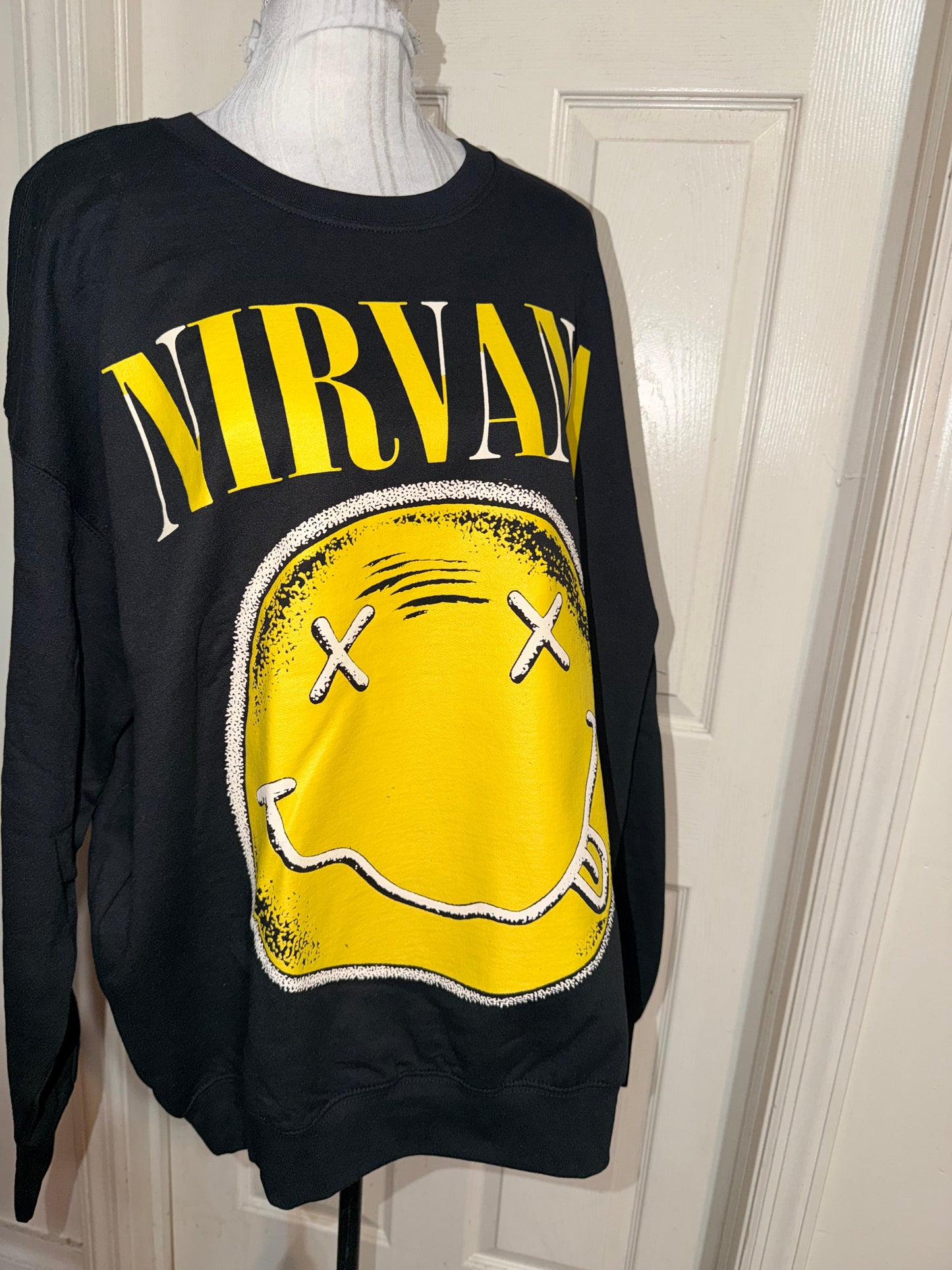 Nirvana Oversized Distressed Sweatshirt
