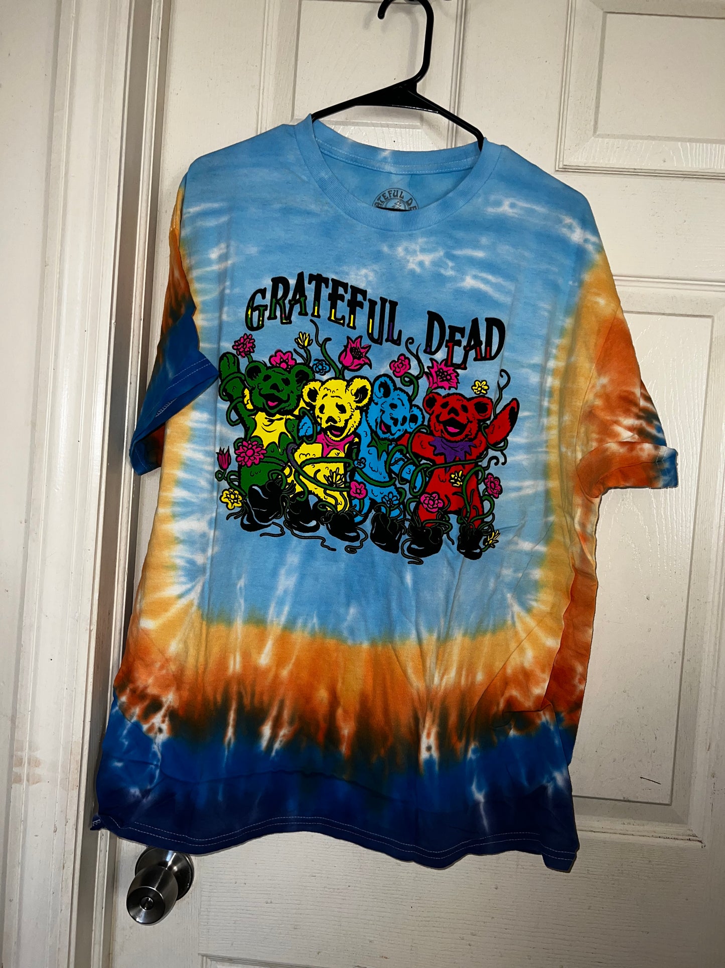 Grateful Dead Tie Dye Oversized Distressed Tee