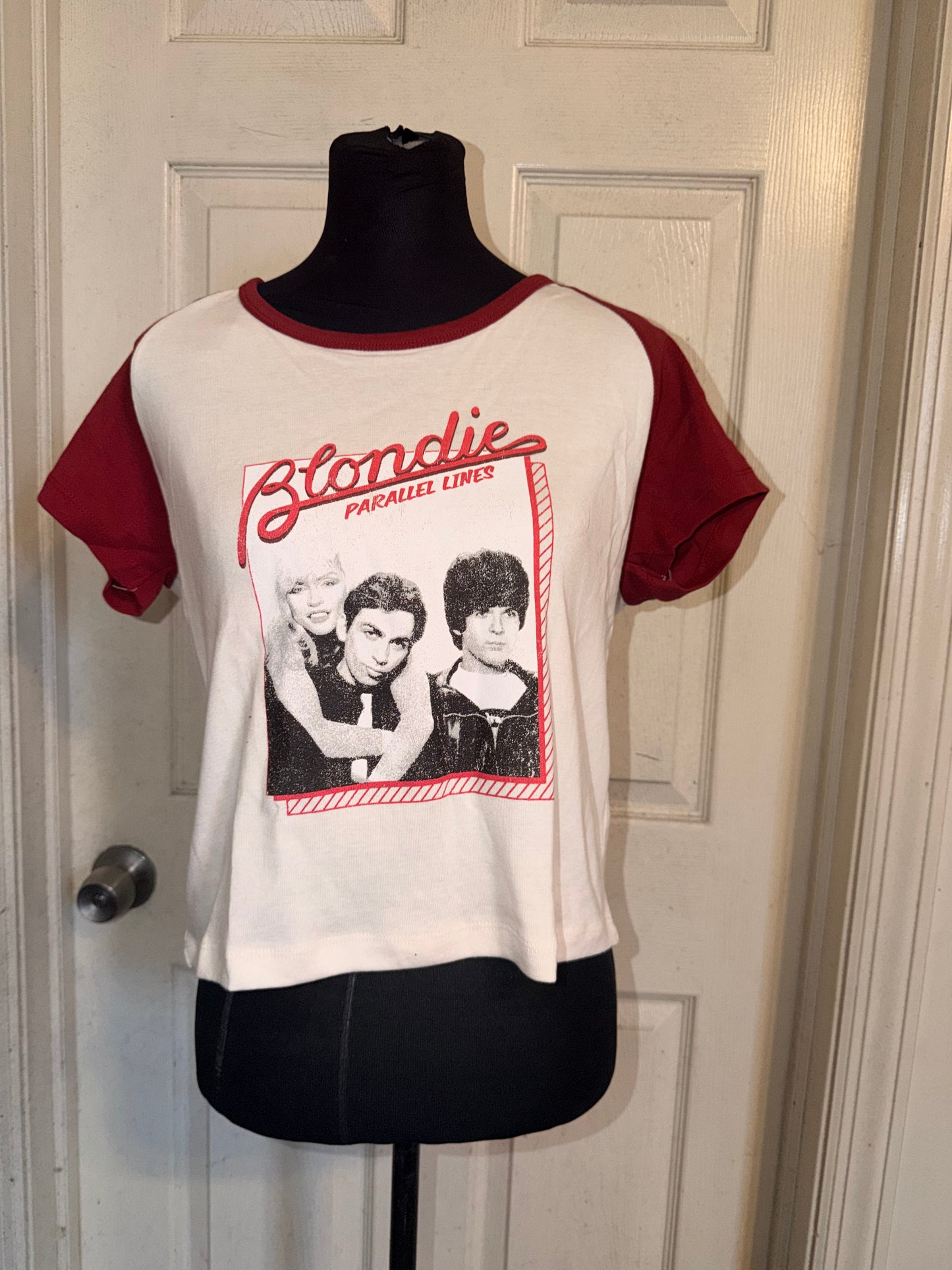 Blondie Distressed Raglan Baby Tee