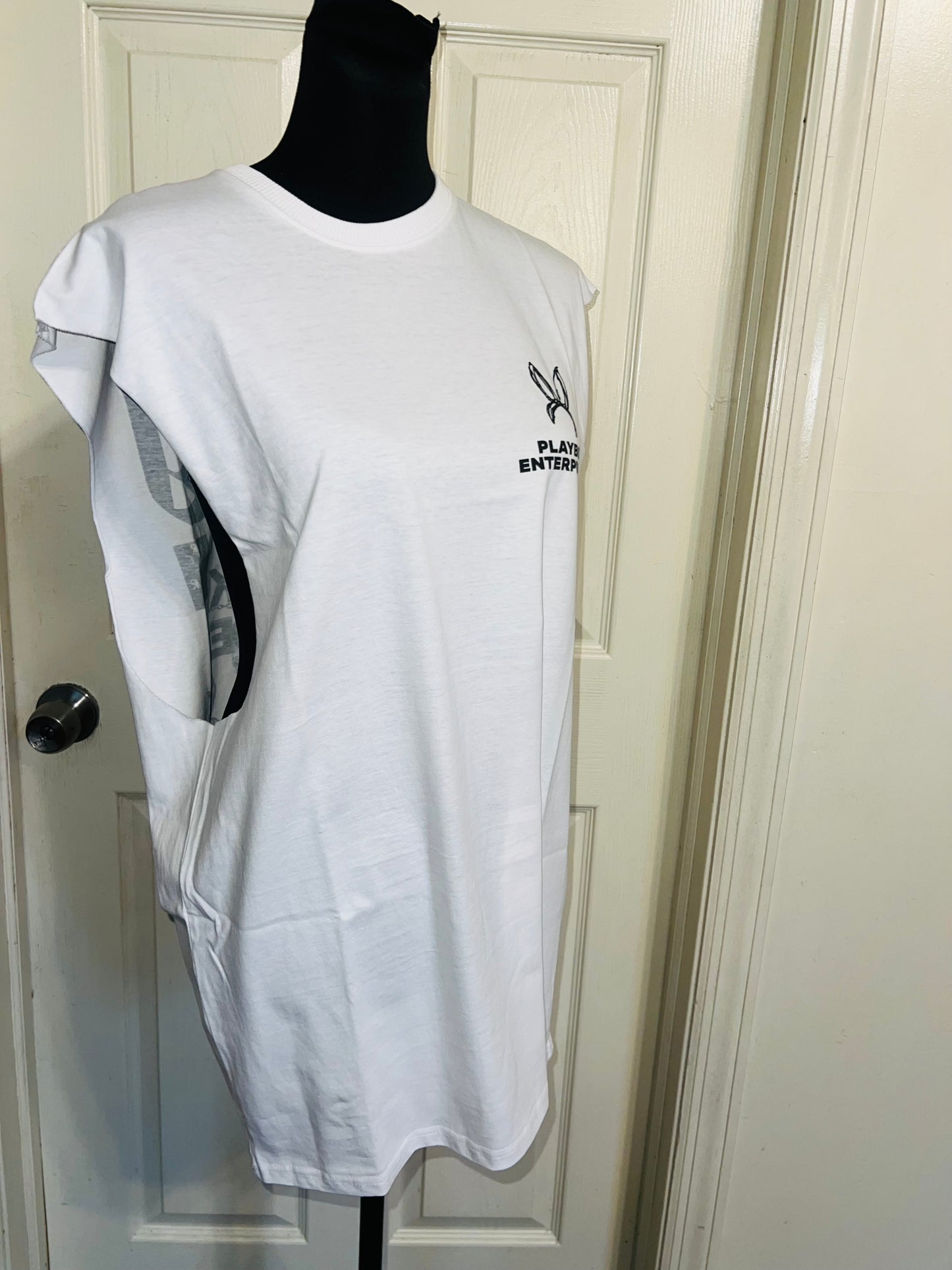 Playboy Double Sided Oversized Distressed Tank