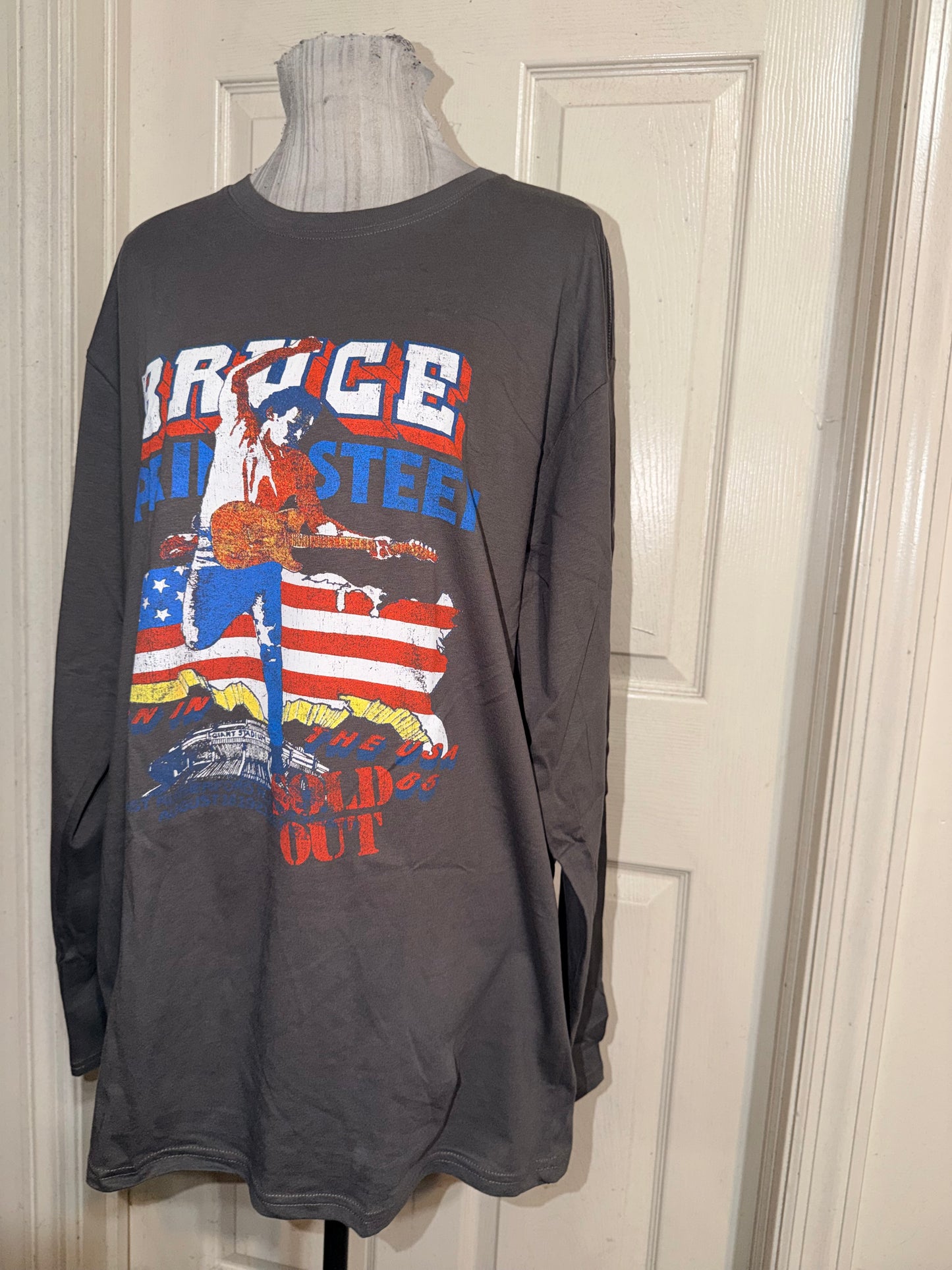 Bruce Springsteen Oversized Distressed Long Sleeve Tee