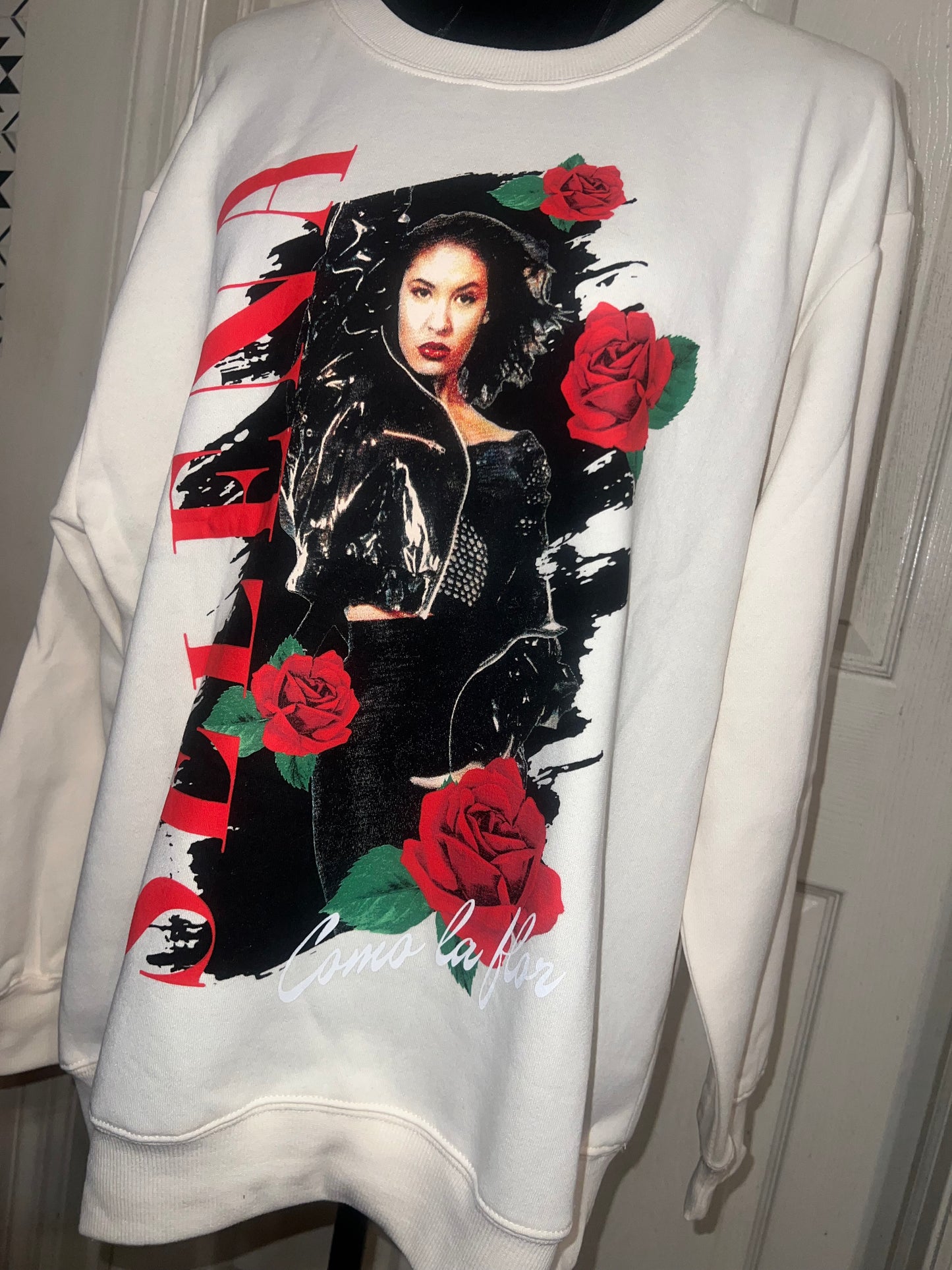 Selena Oversized Distressed Sweatshirt