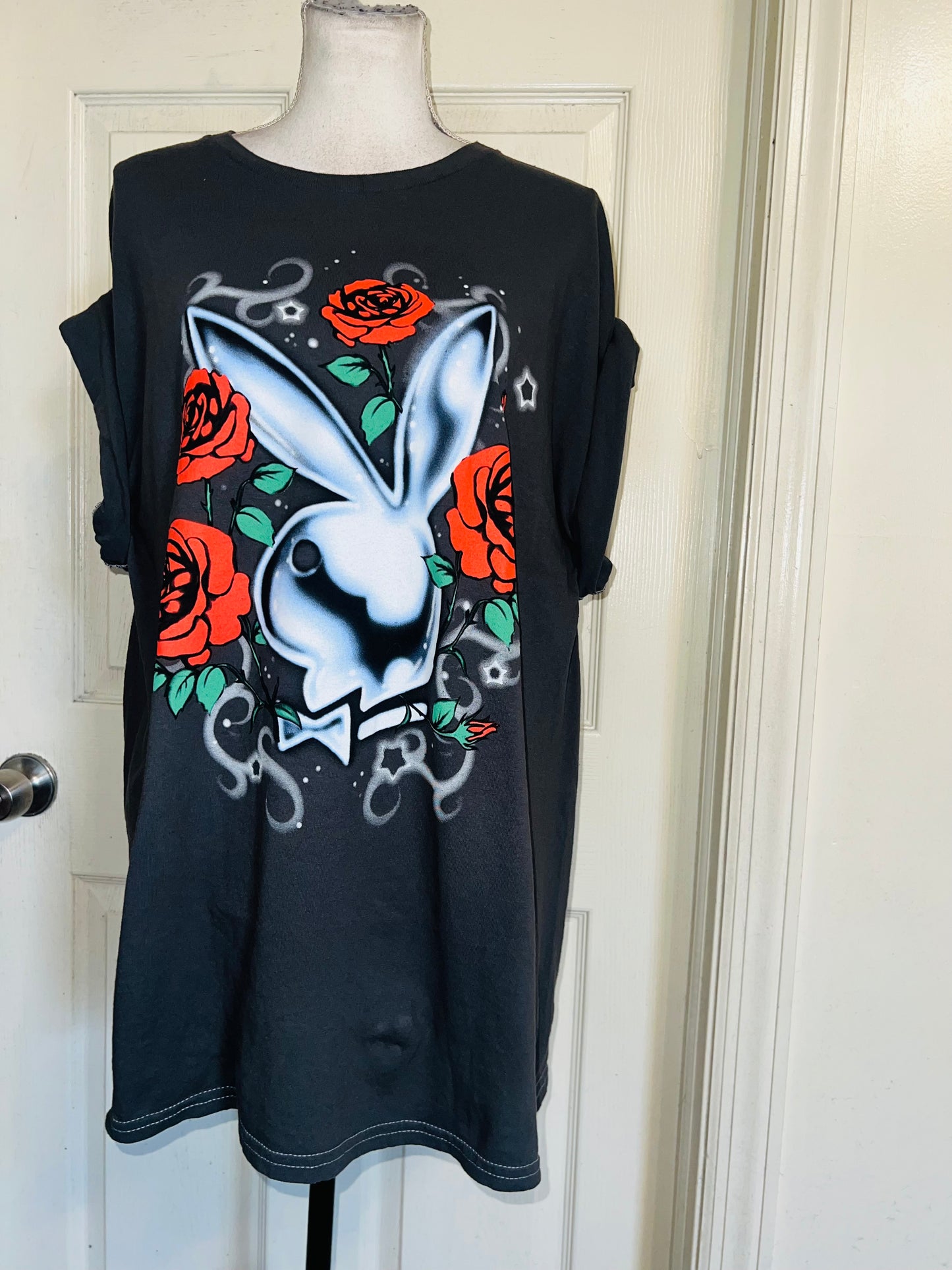 Playboy Double Sided Oversized Distressed Tee
