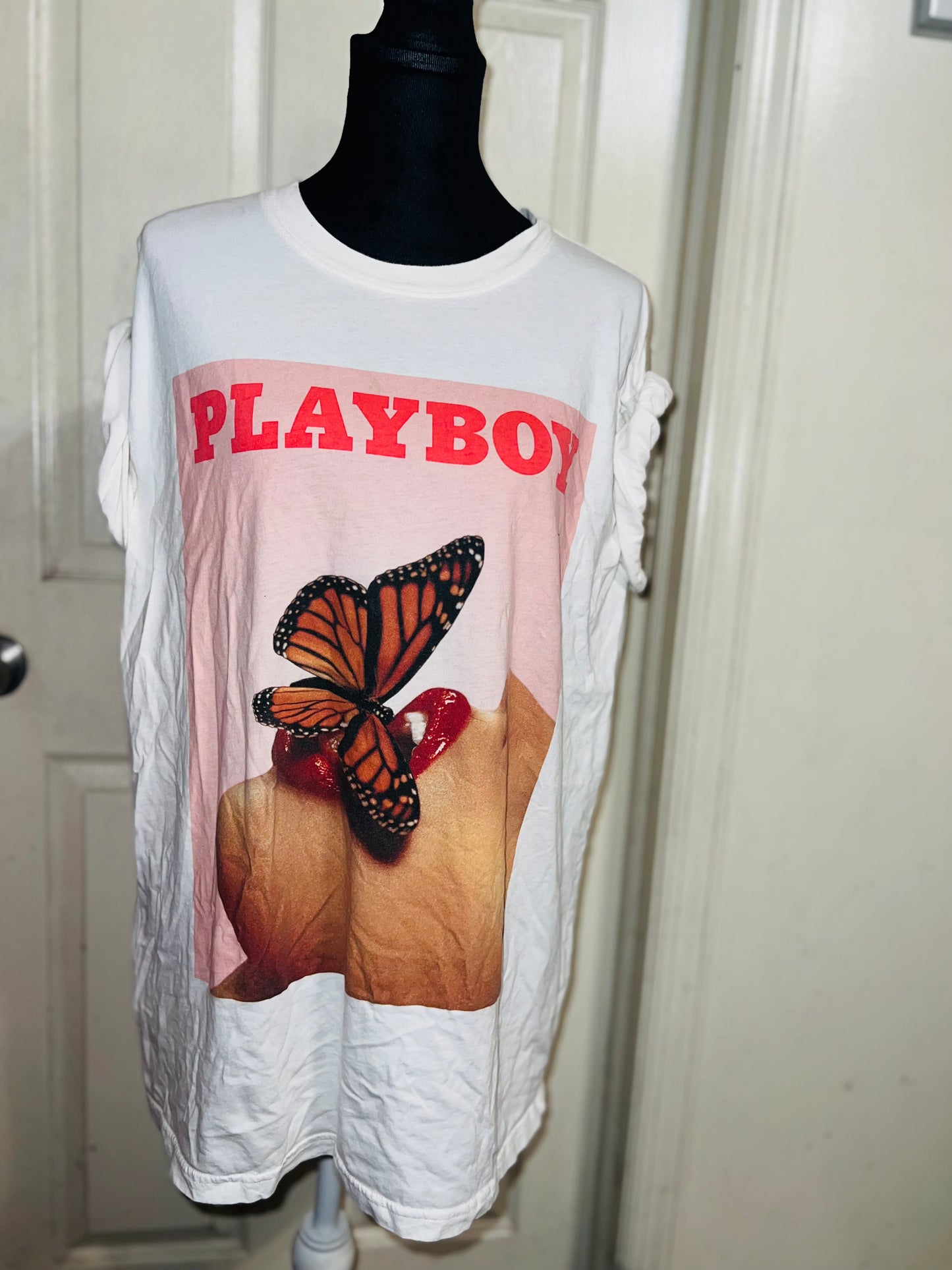 Playboy Oversized Distressed Tee