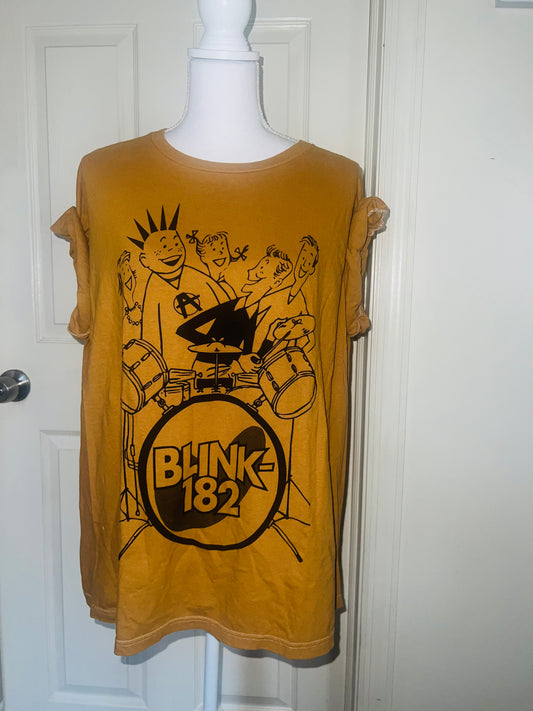 Blink 182 Oversized Distressed Tee