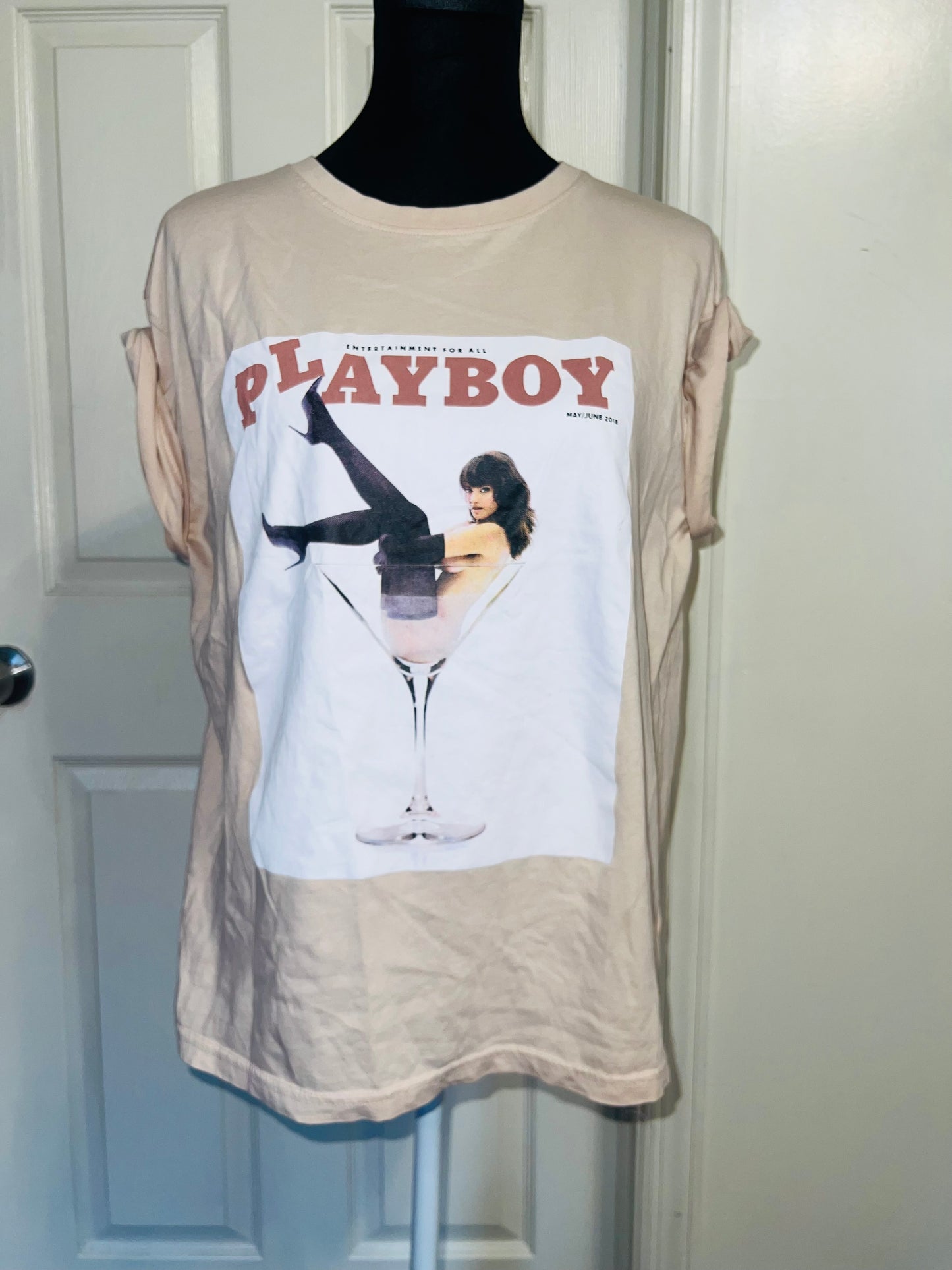 Playboy Oversized Distressed Tee