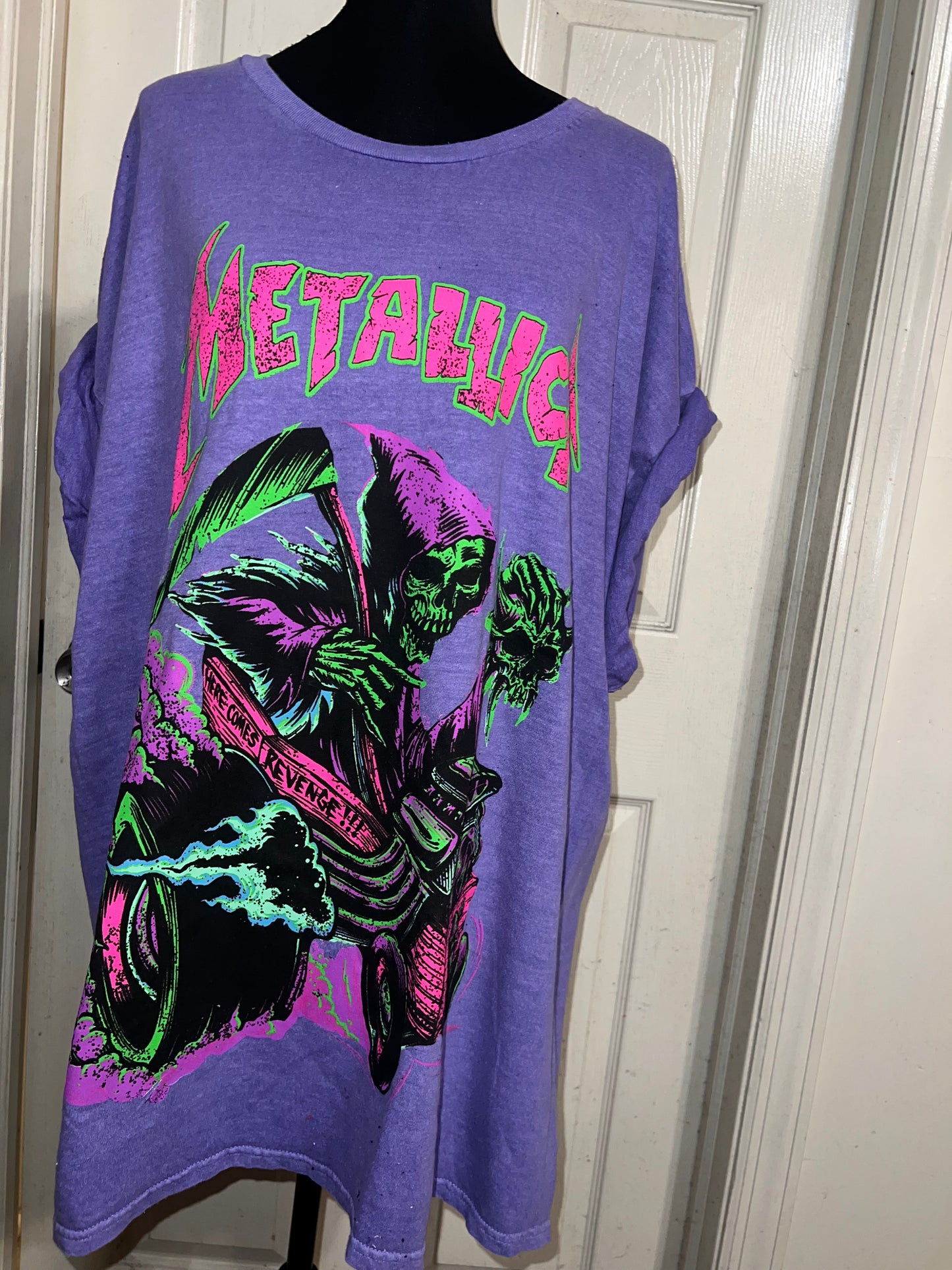 Metallica Oversized Double Sided Distressed Tee