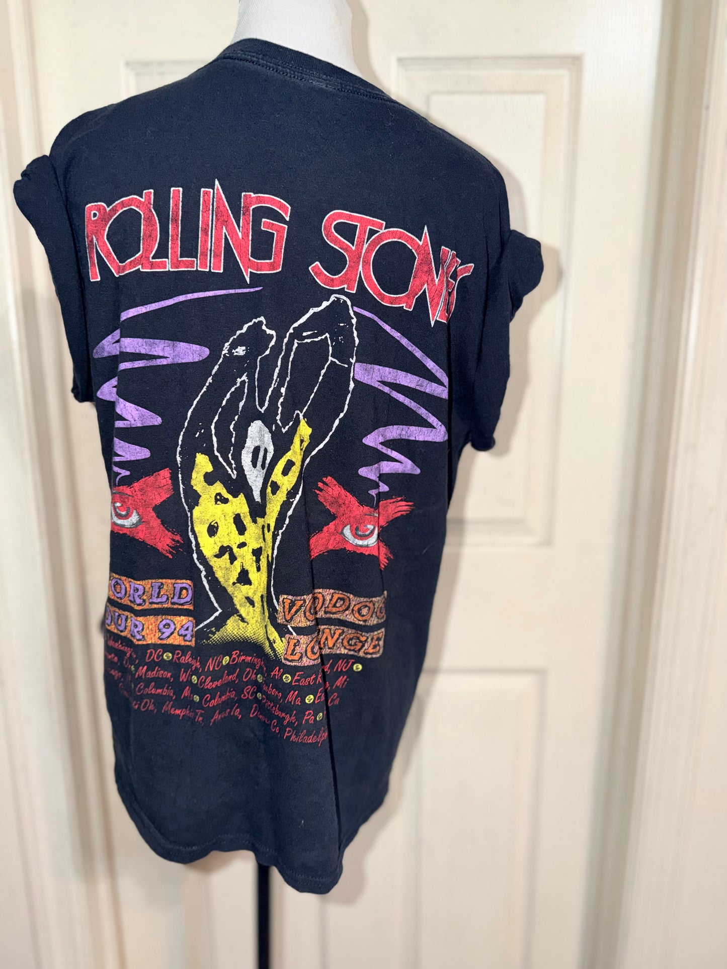 The Rolling Stones Double Sided Voodoo Oversized Distressed Tee