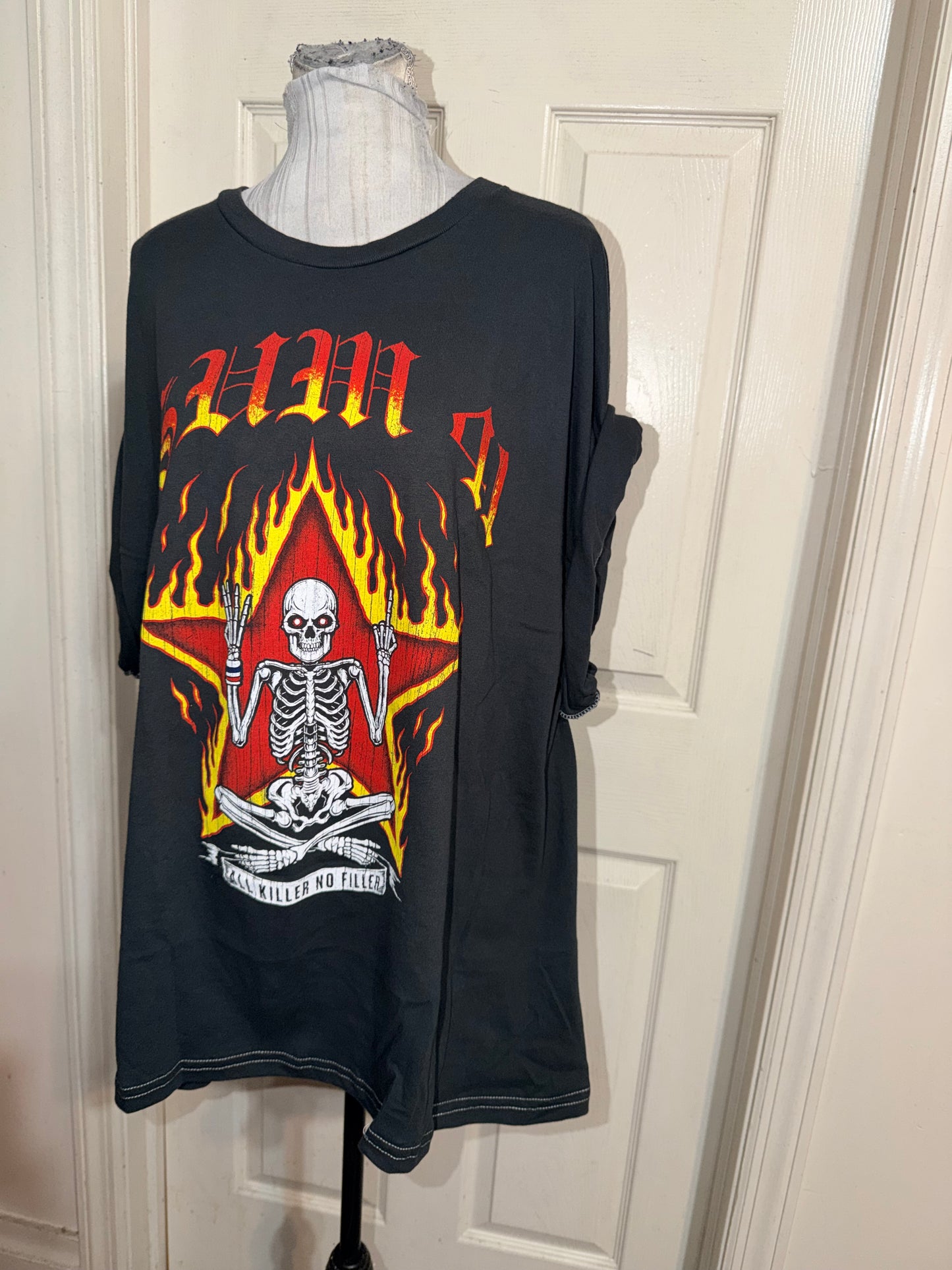 Sum 41 Double Sided Oversized Distressed Tee